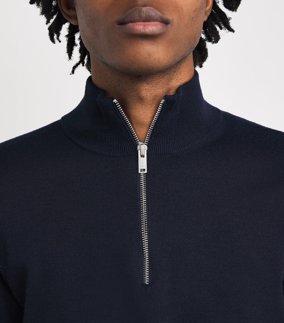 Wool Zip Sweater MIDNIGHT BLUE Image 6