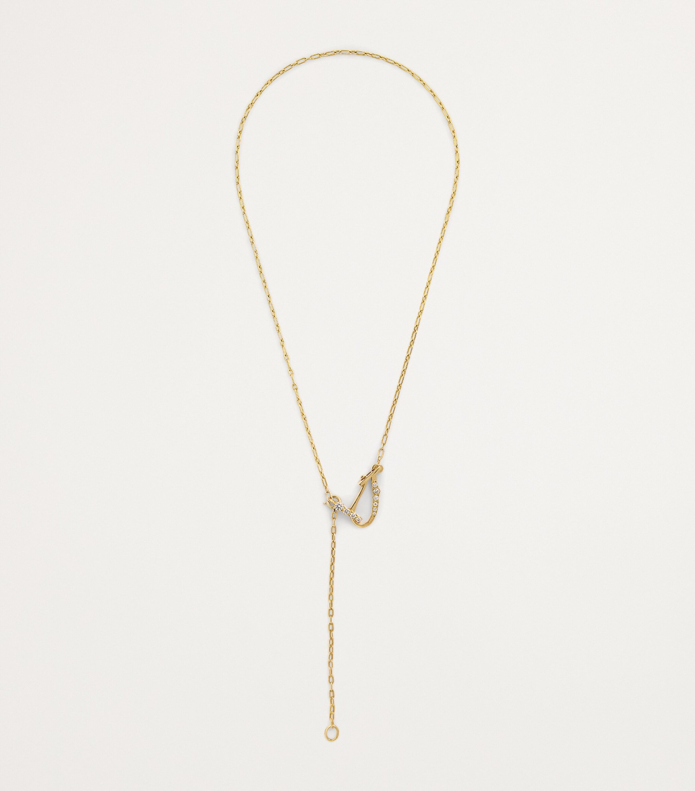 Jade Trau Yellow Gold and Diamond Lola Lariat Necklace Yellow Gold Image 3