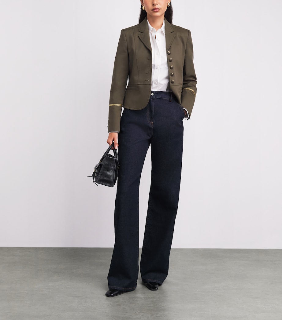 ME+EM Womens Cotton Twill Utility Jacket Khaki Image 2