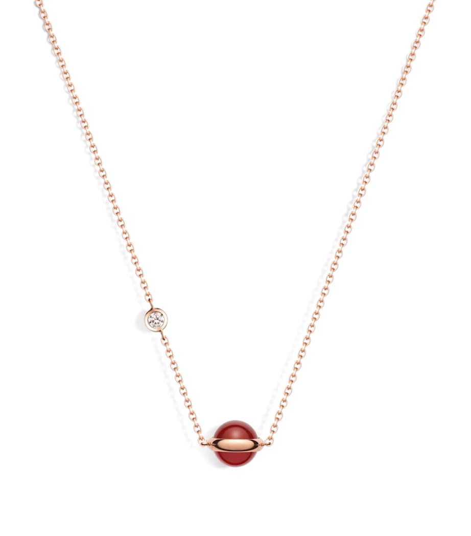 Rose Gold and Carnelian Possession Necklace RED Image 1