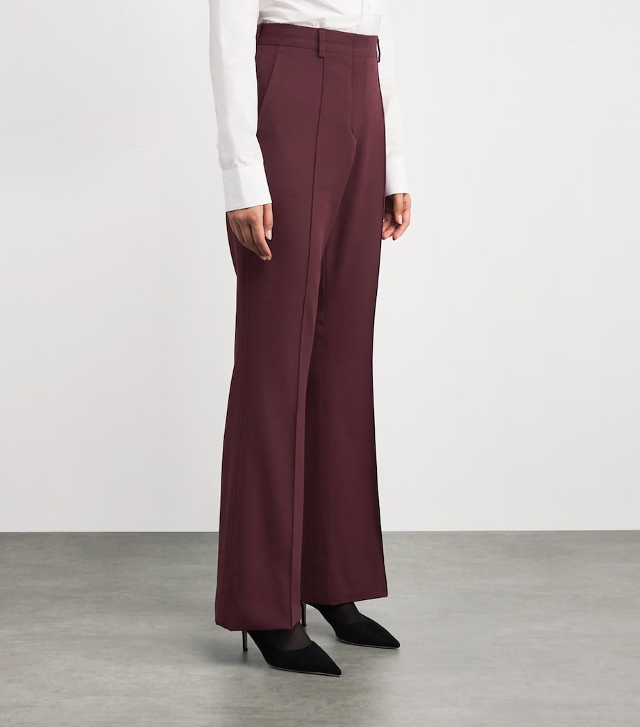 Silk-Wool Flared Trousers 6100 Image 3