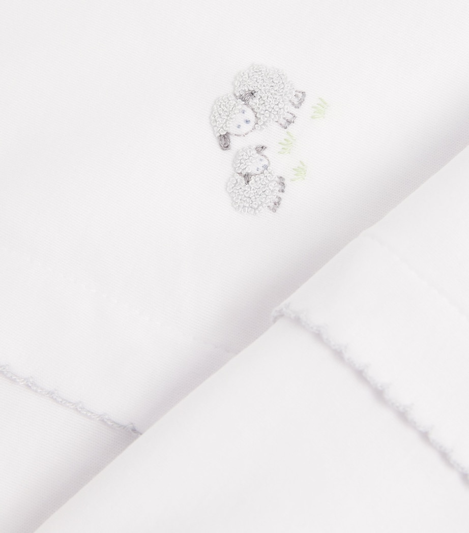 Pima Cotton Sheep Embroidery All-In-One (0-6 Months) K193WHITE/SILVER Image 3