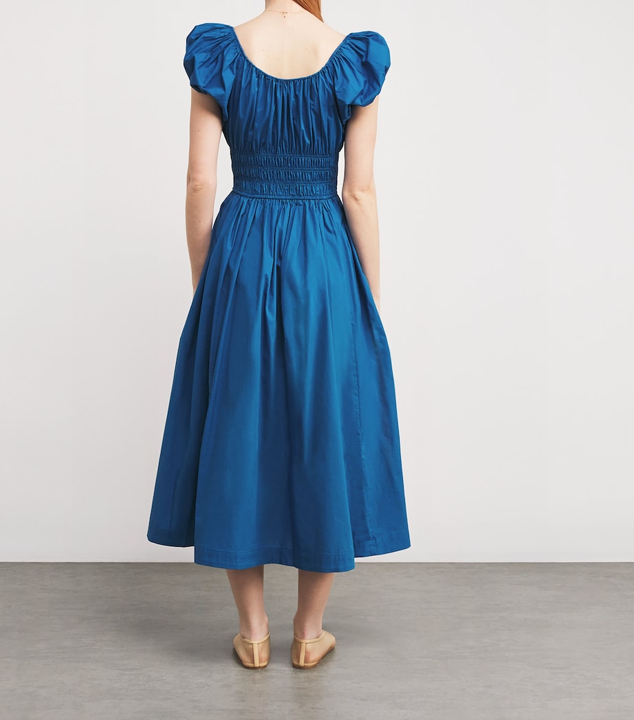 Organic Cotton Quinn Midi Dress SOFT COBALT Image 3
