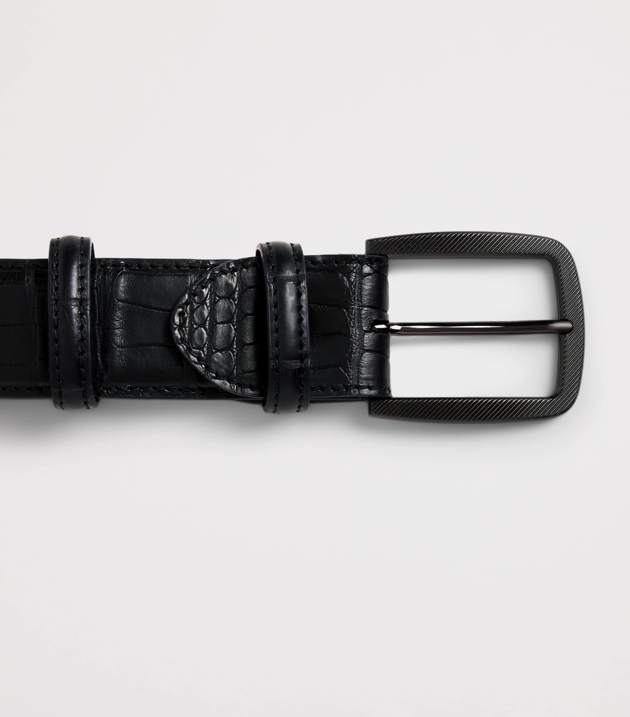 Elliot Rhodes Alligator Leather Belt Black Image 3