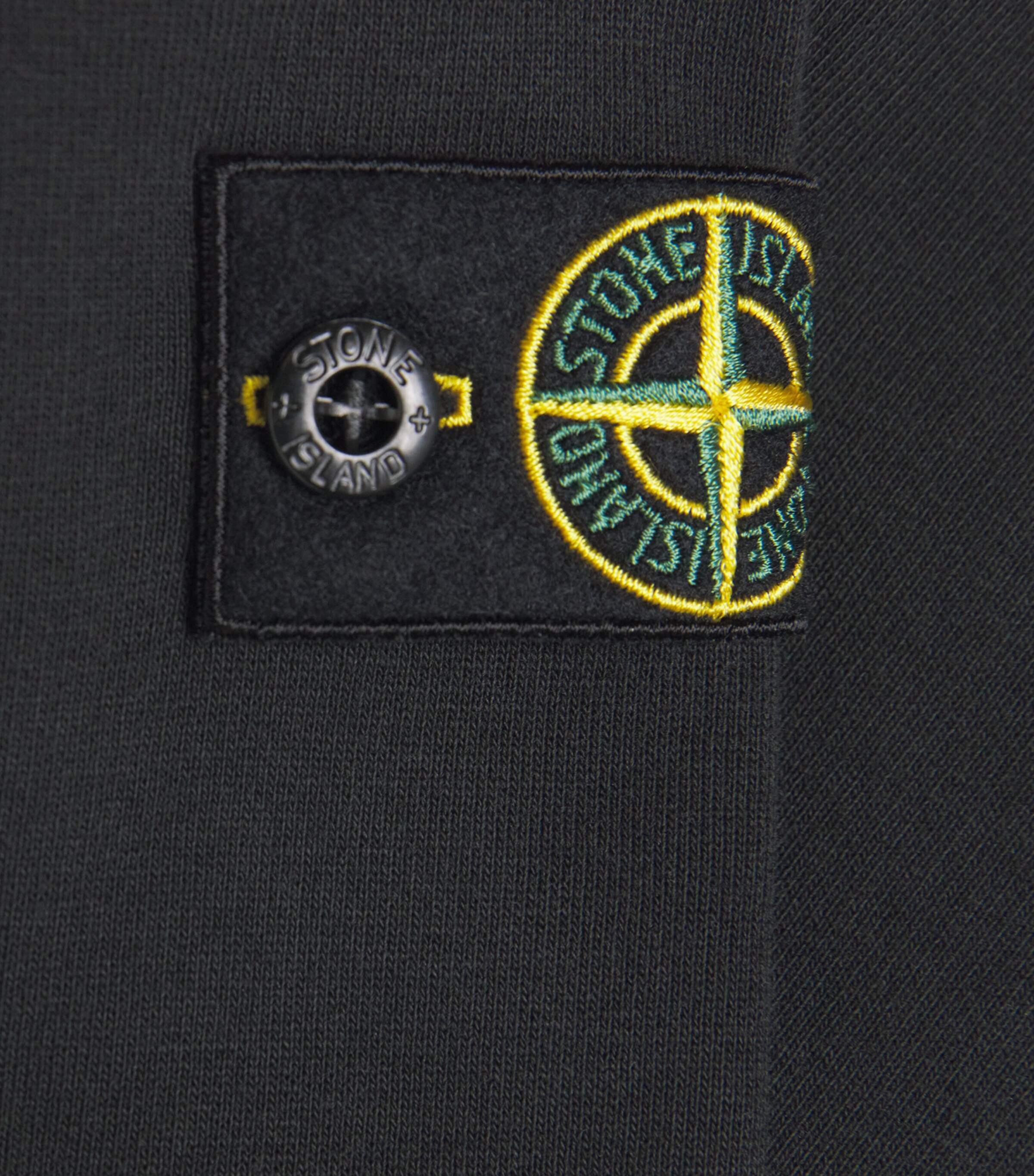 Stone Island Junior Cotton Logo Sweatshirt (2-14 Years) Black Image 3