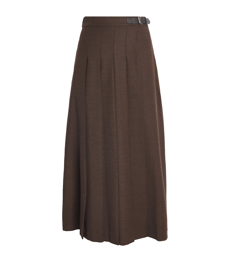Wool-Blend Midi Skirt CHOCOLATE Image 1