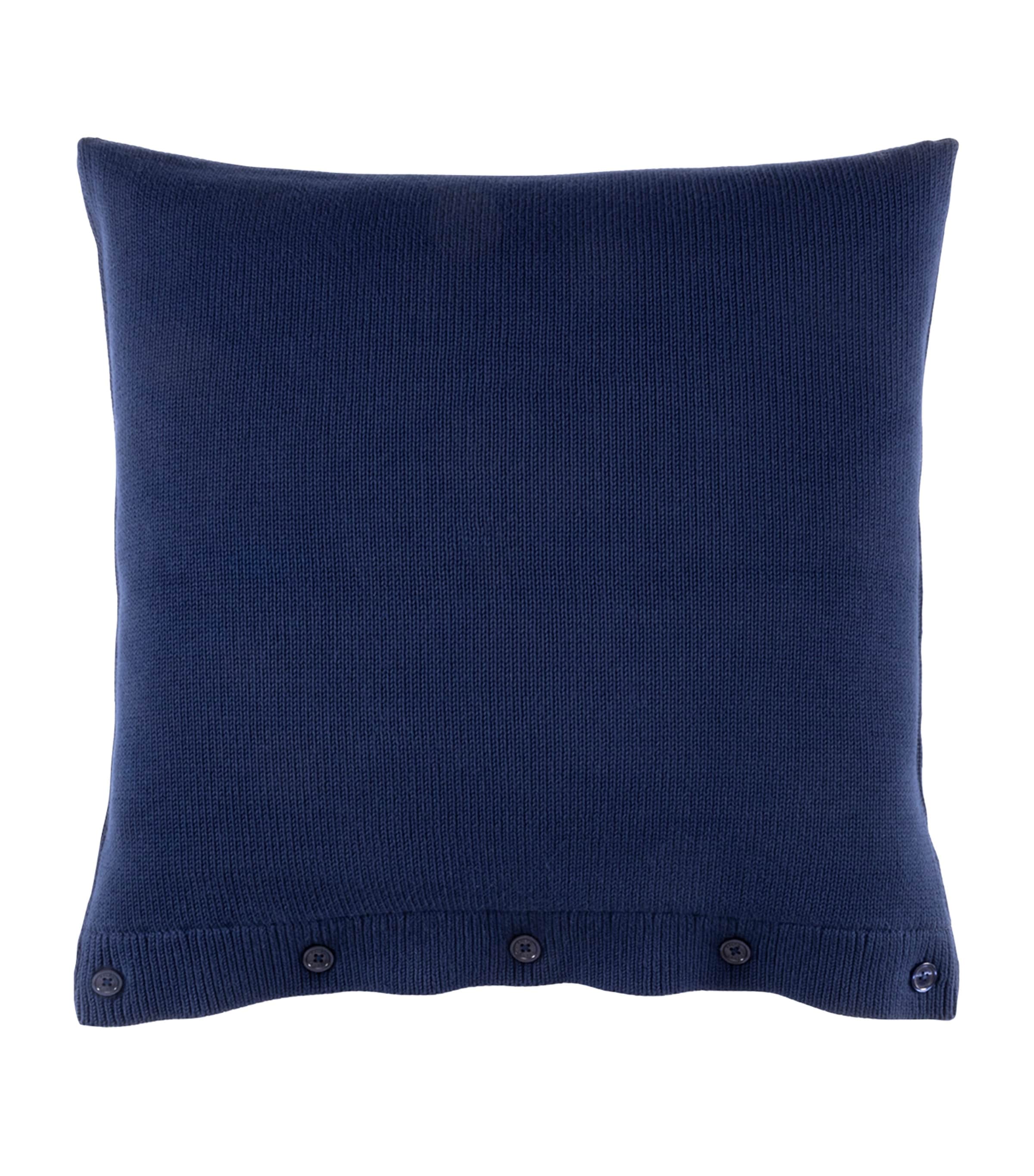 Ralph Lauren Home Cotton Hawthorn Square Cushion Cover (50cm x 50cm) Navy Image 2