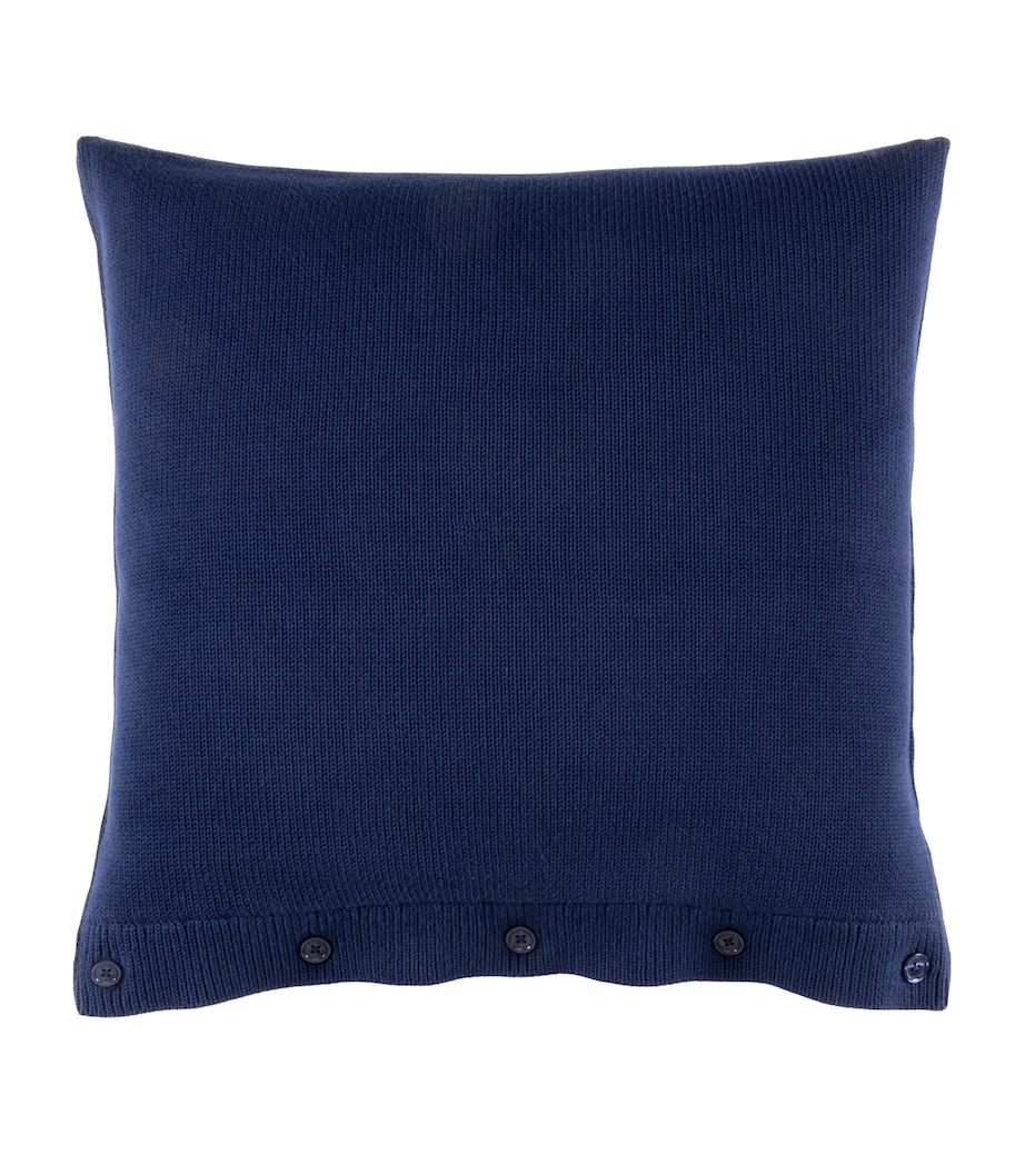 Ralph Lauren Home Cotton Hawthorn Square Cushion Cover (50cm x 50cm) Navy Image 2