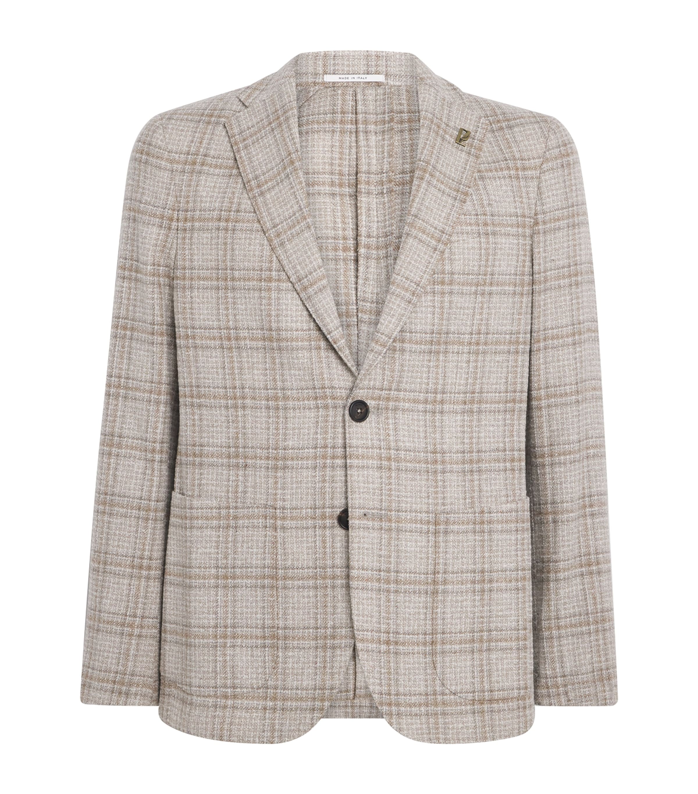 Pal Zileri Wool-silk-blend Brera Blazer In Neutral