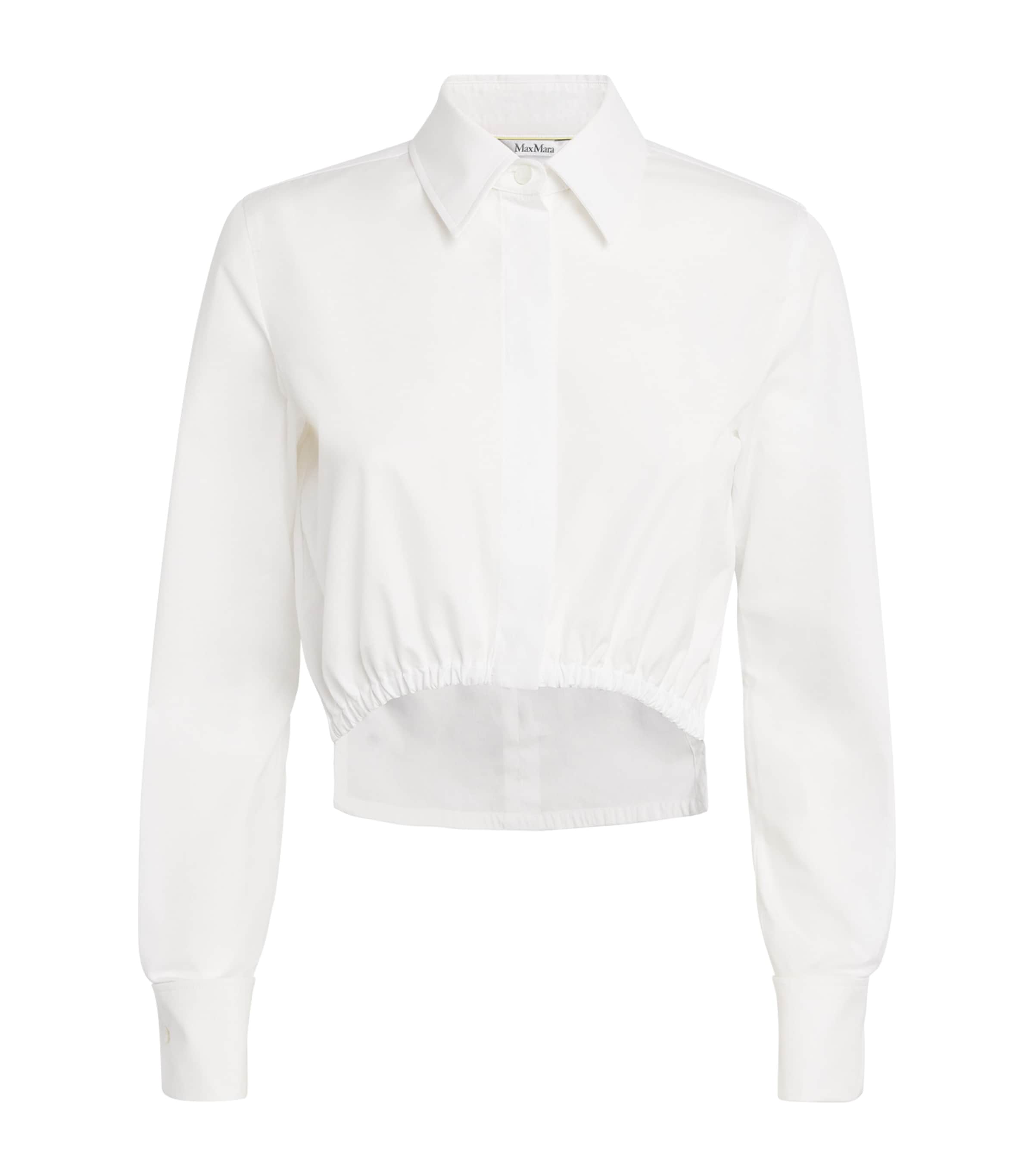 Max Mara Falster Cropped Shirt In White
