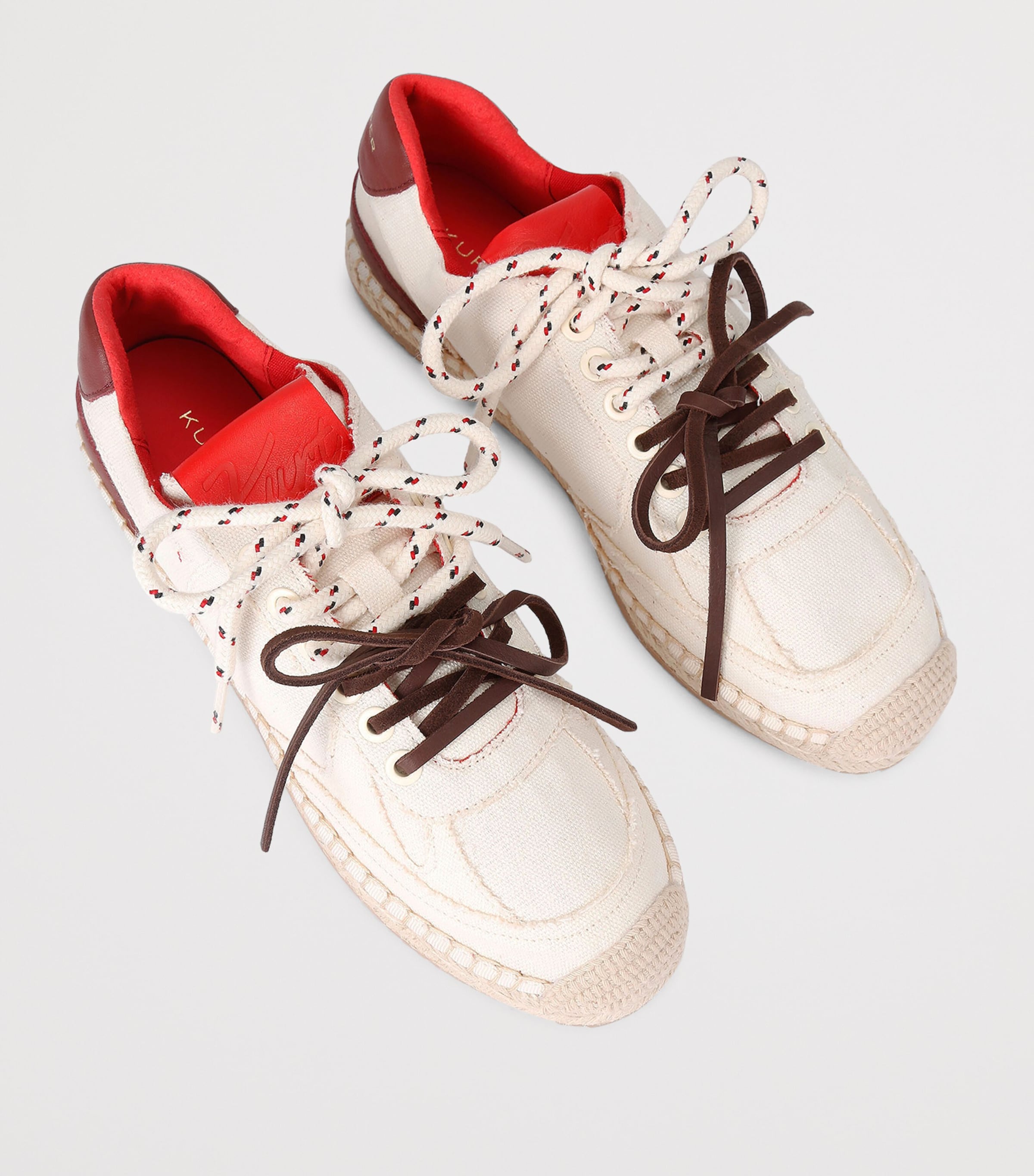 Kurt Geiger London Canvas Espadrille Sneakers White/red Image 4