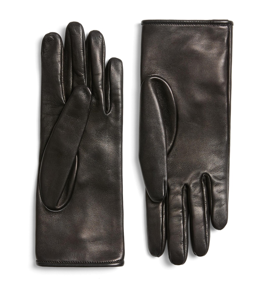 Valentino Garavani Leather VLogo Signature Gloves Image 1