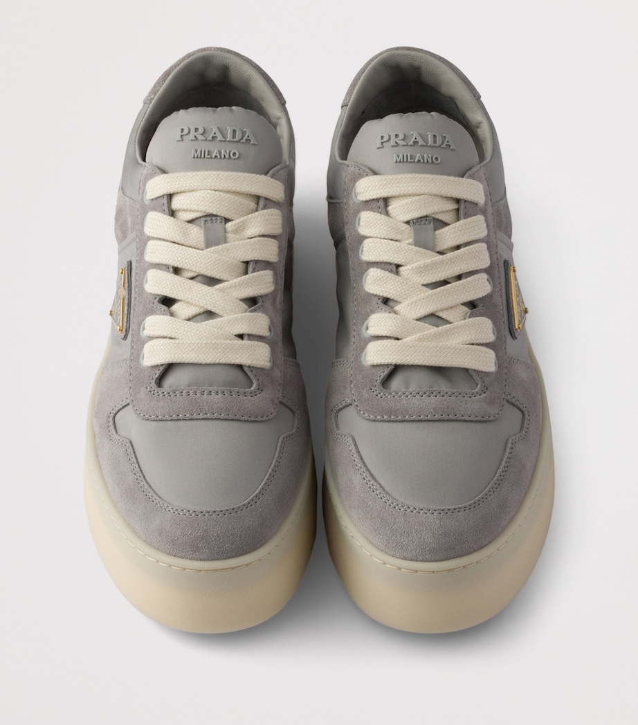 Suede and Re-Nylon Downtown Sneakers F073X Image 3