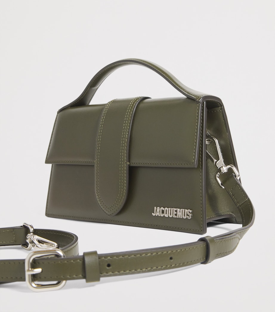 Leather Le Grand Bambino Top-Handle Bag 580 DARK KHAKI Image 6