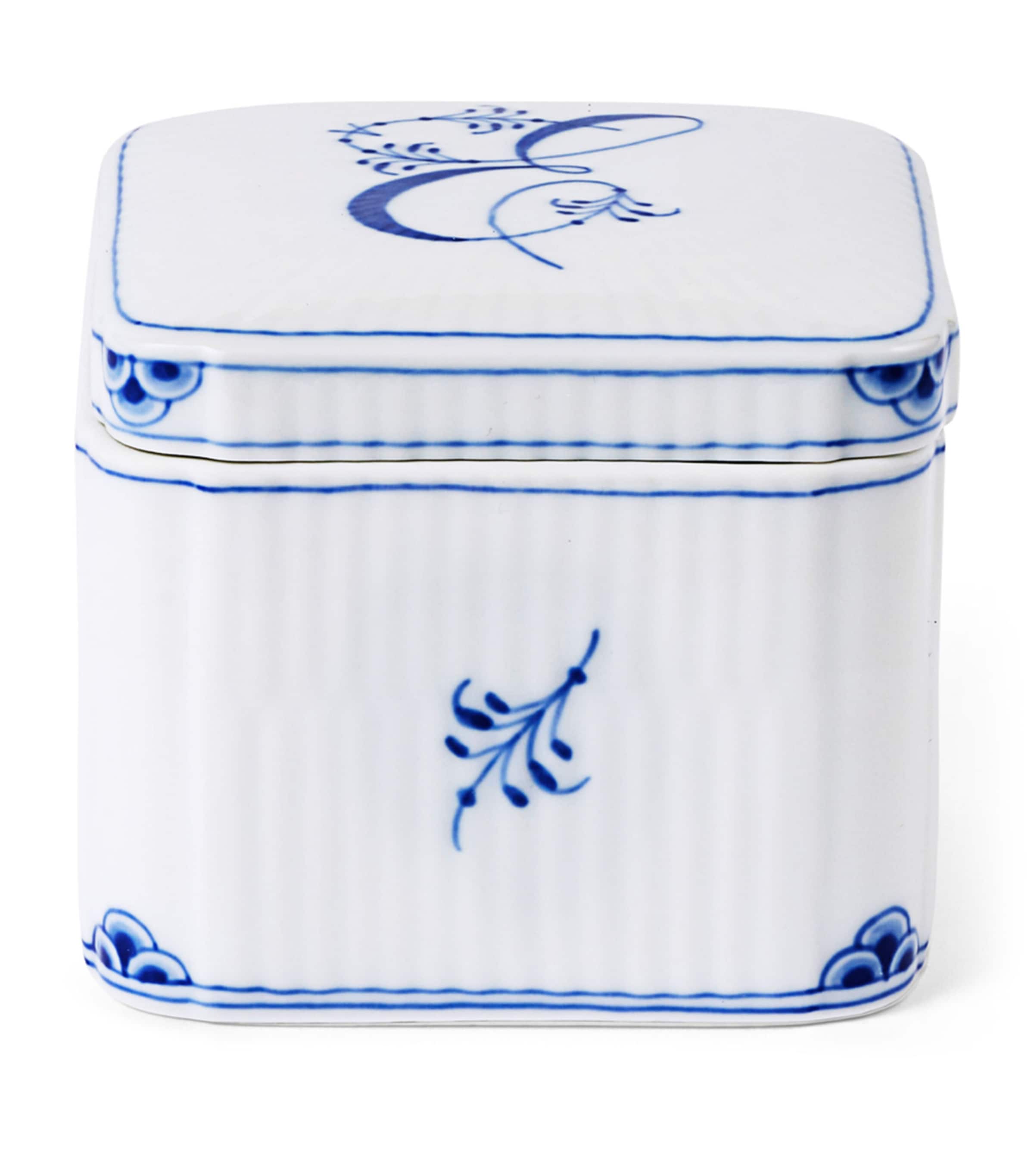 Royal Copenhagen Porcelain Alphabet Bonbonniere Blue Image 1