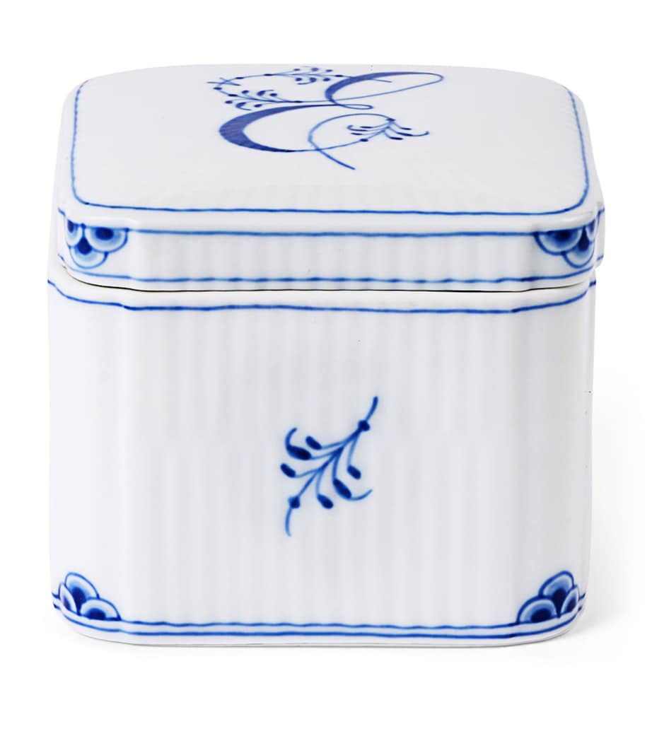 Royal Copenhagen Porcelain Alphabet Bonbonniere Blue Image 1