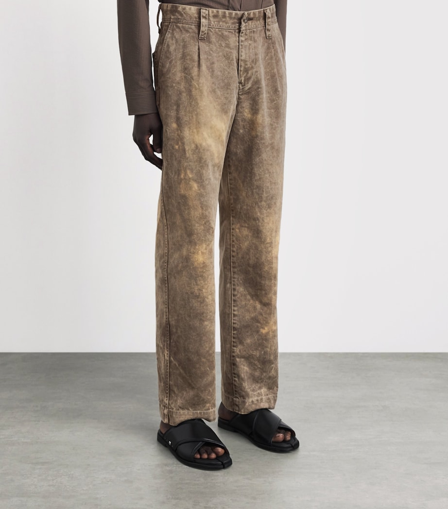 IM MEN Mens Elements Straight Trousers Dark Beige Image 4