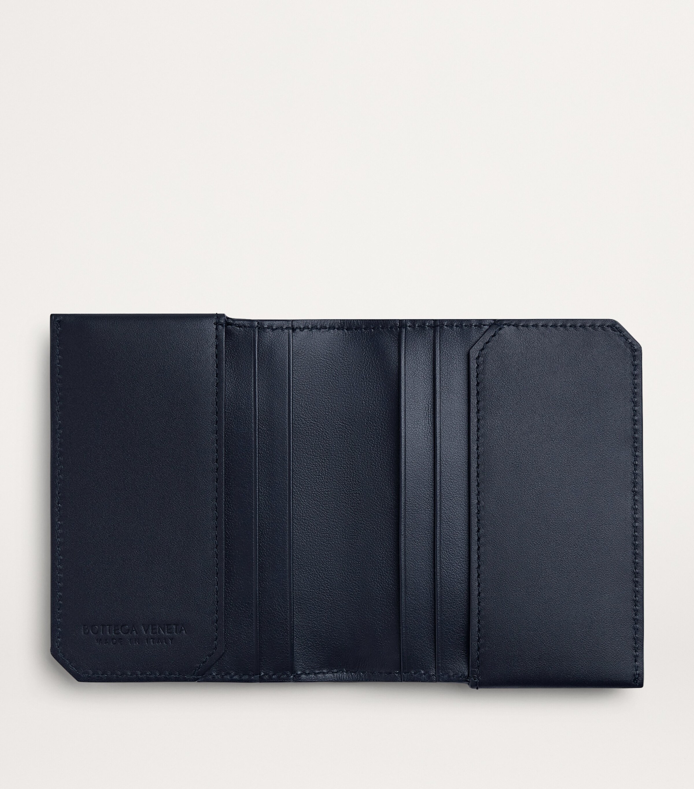 Bottega Veneta Leather Intrecciato Flap Card Holder Image 3