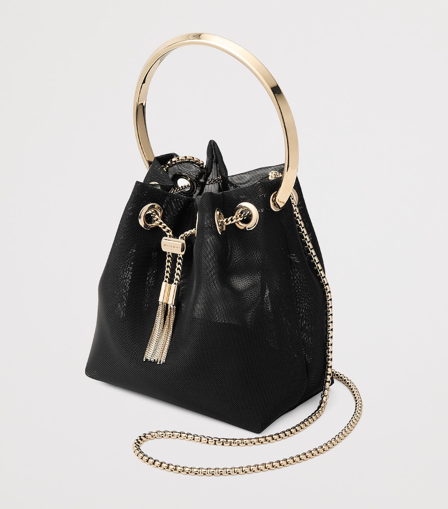 Mesh Bon Bon Top-Handle Bag BLACK/LIGHT GOLD Image 5