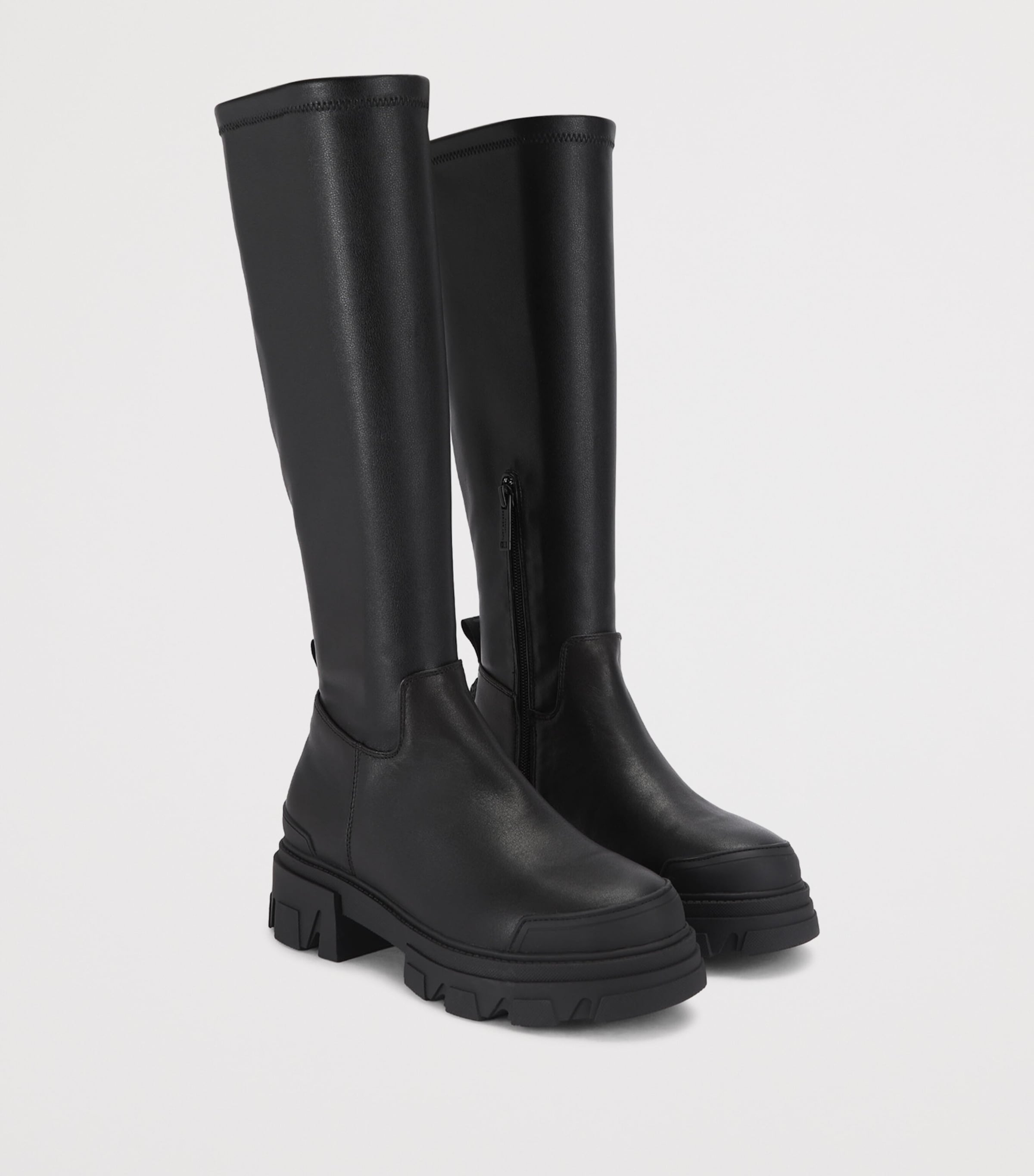 Kurt Geiger London Leather Stomp Sock Knee-High Boots 50 Black Image 2