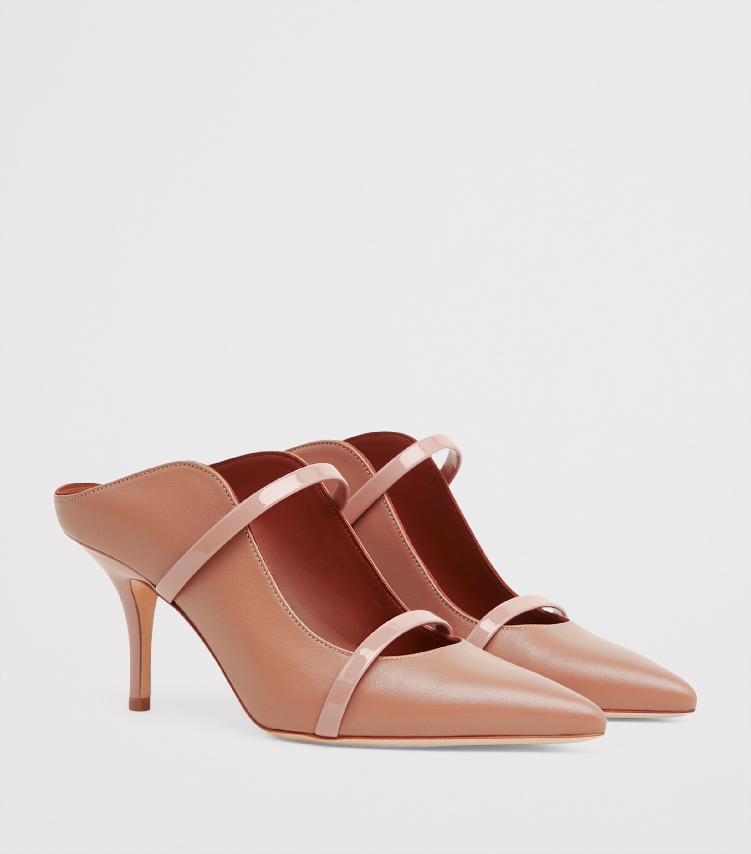 Leather Maureen Mules 70 BLUSH Image 3