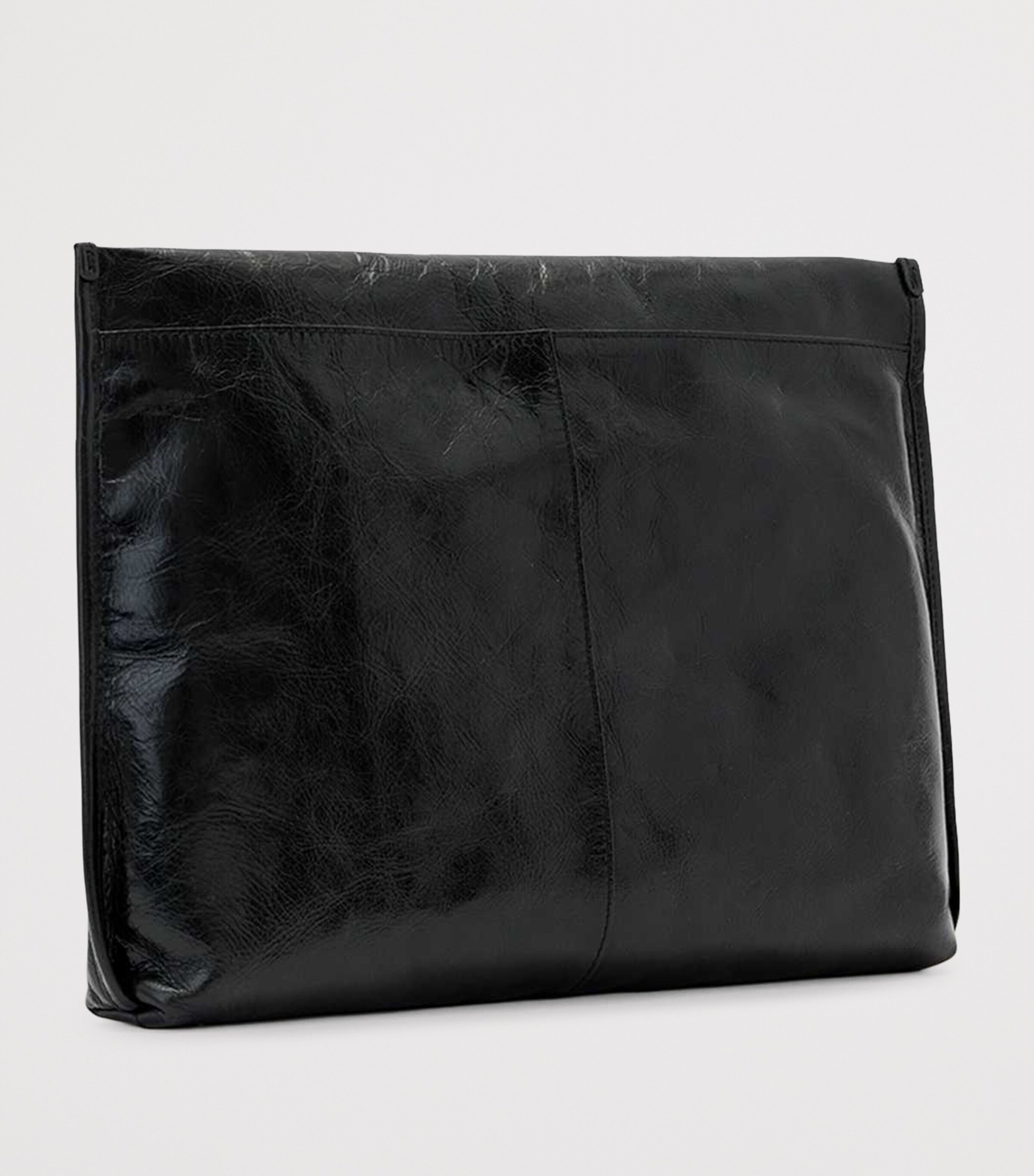 AllSaints Leather Jean Rey Pouch Black Image 5
