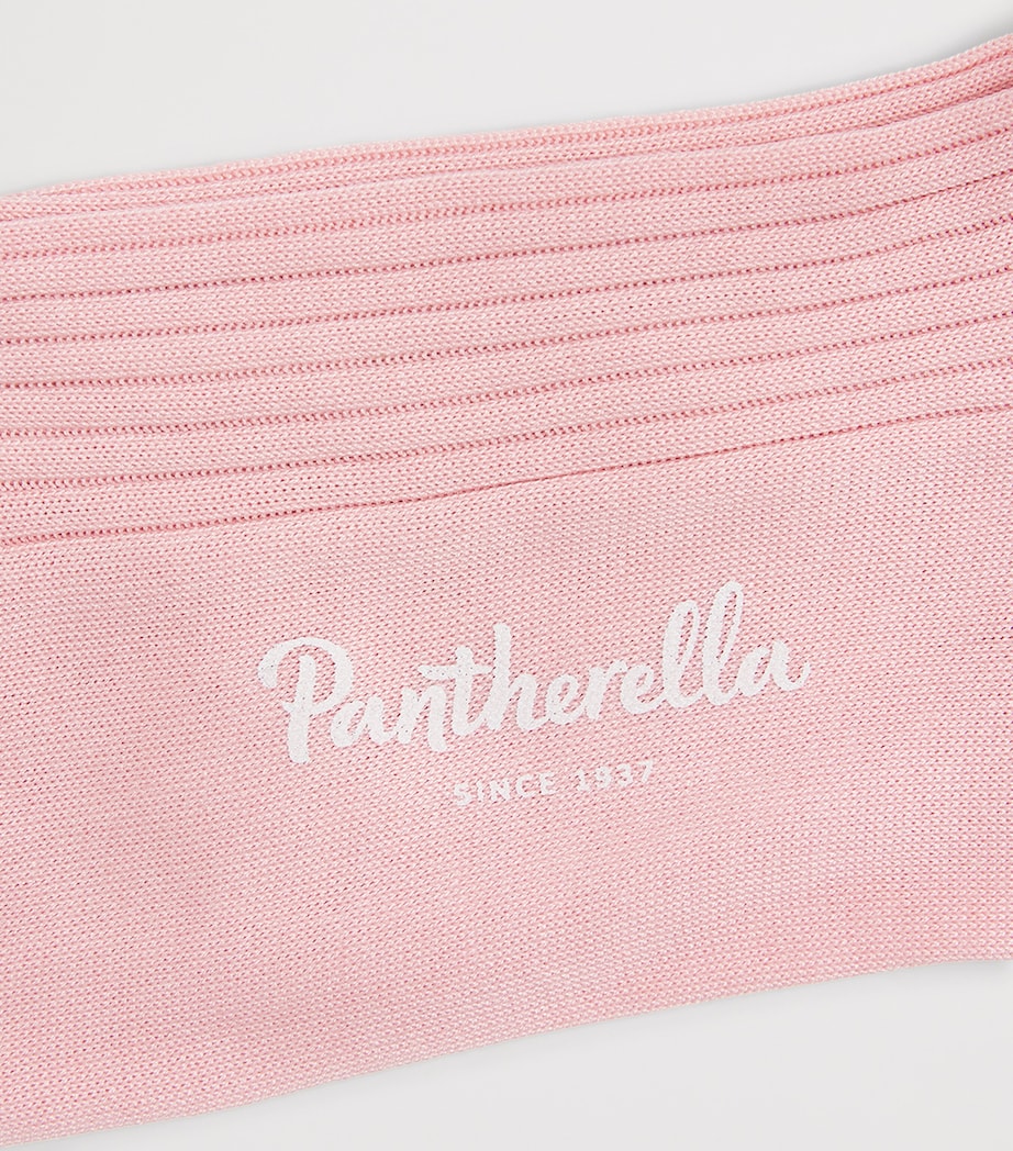 Pantherella Mens Ribbed Danvers Socks Dusky Pink Image 2