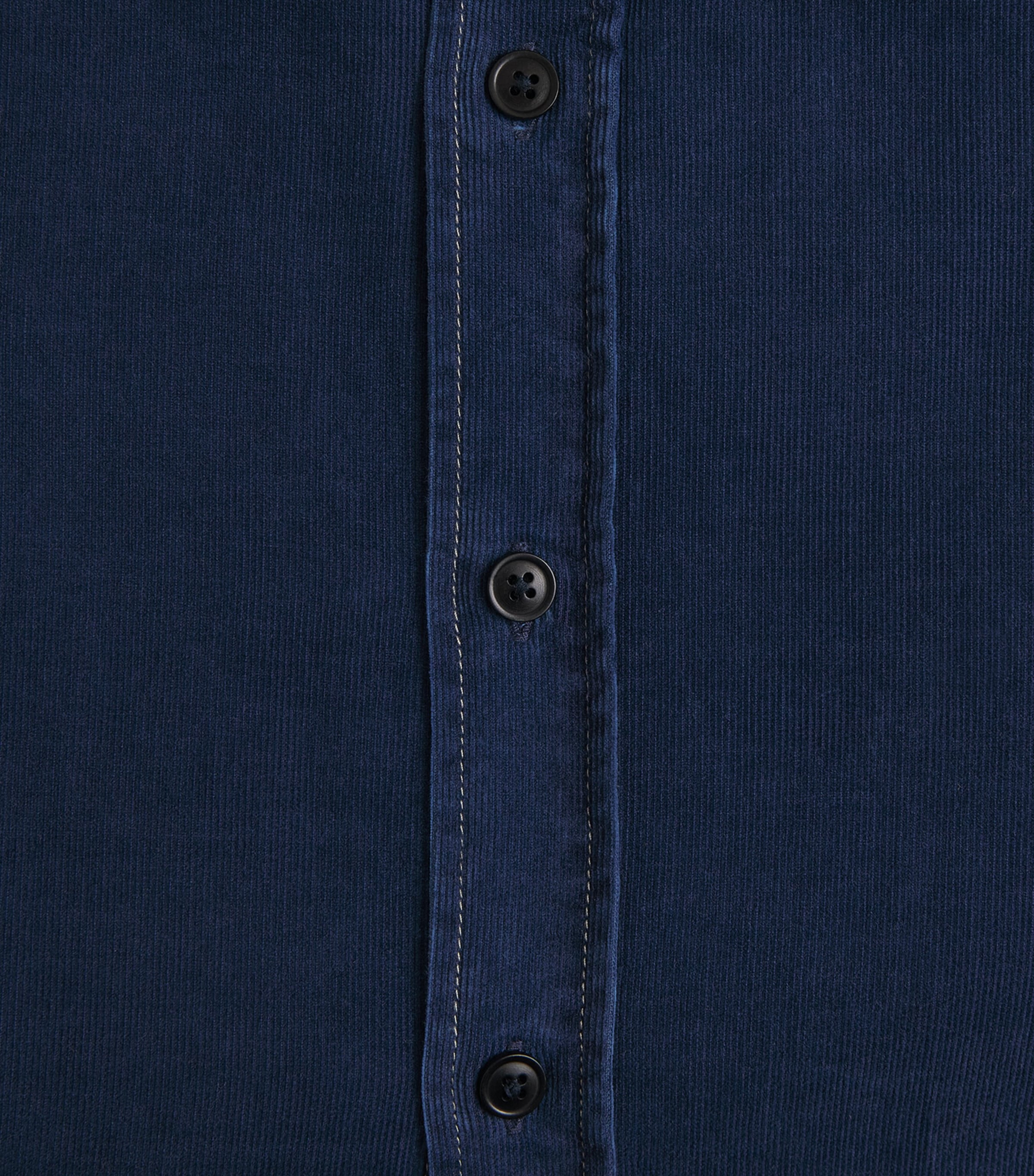 Oliver Spencer Mens Cotton Newson Cord Atlanta Shirt Indigo Blue Rinse Image 6
