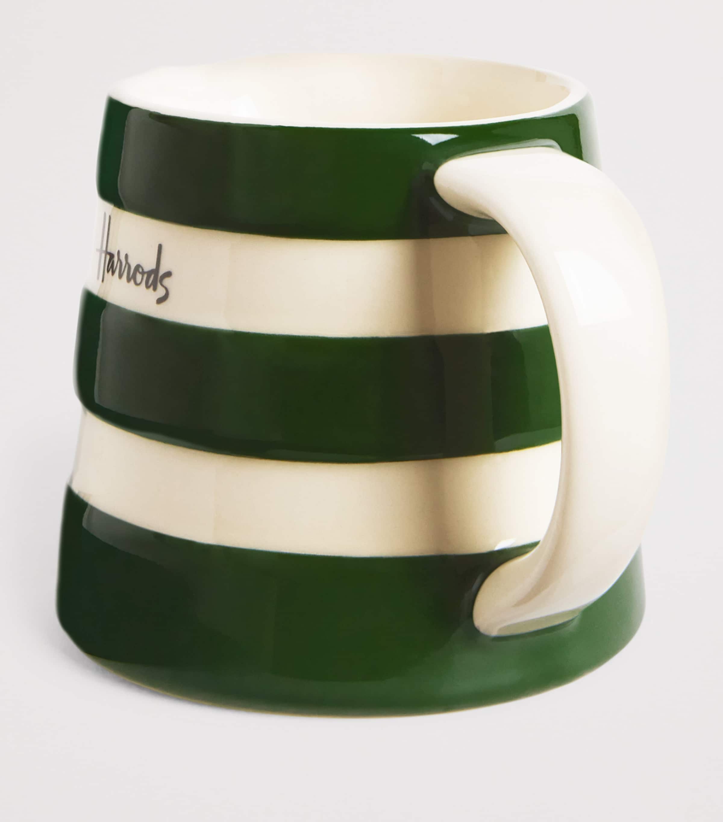 Small Cornish Stripe Jug GREEN Image 2