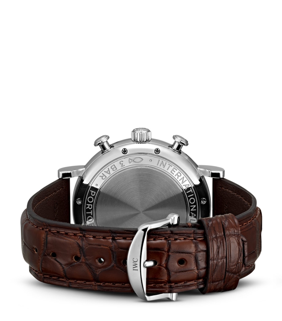 Stainless Steel Portofino Chronograph Watch 42mm SILVER Image 2