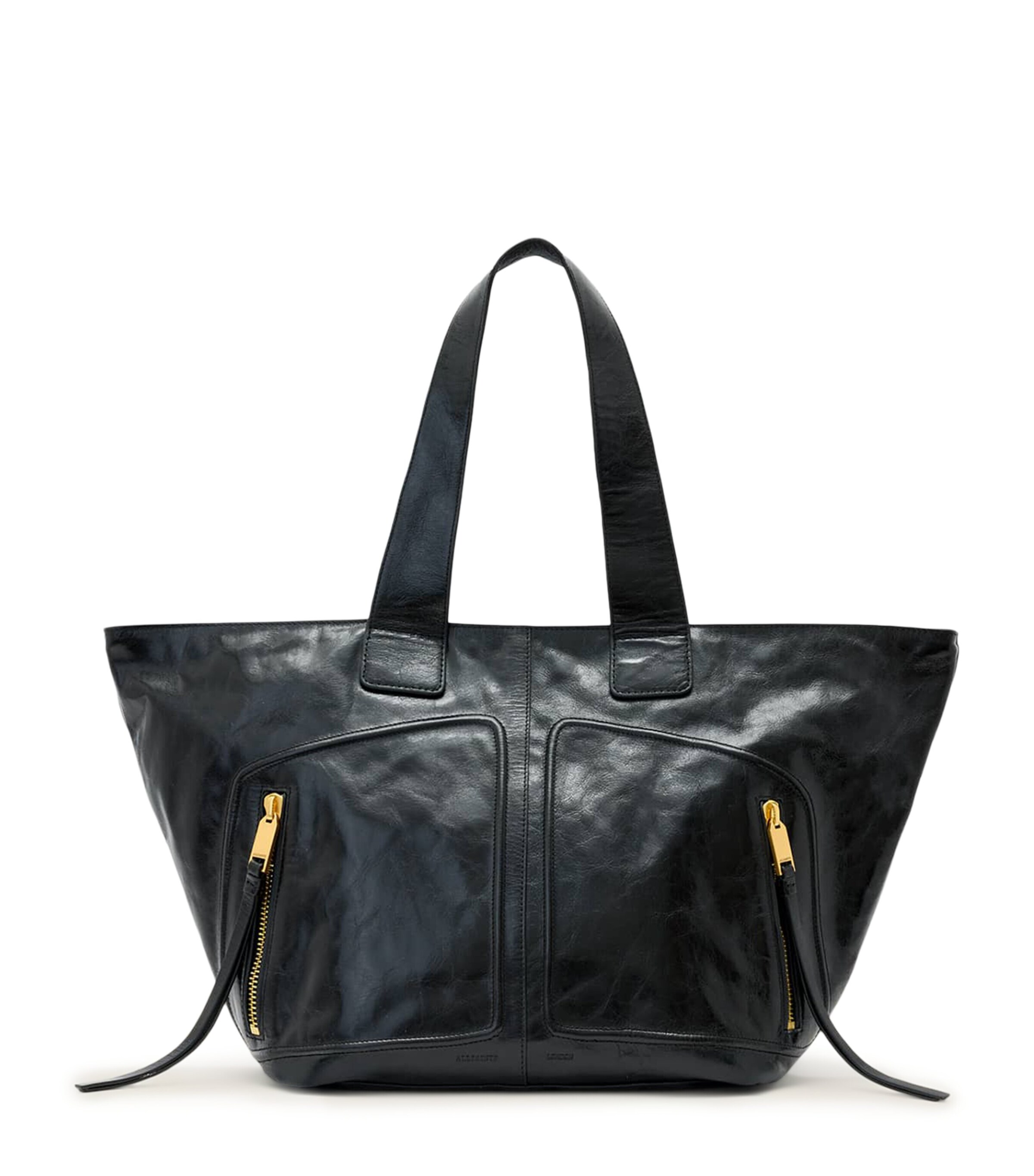 AllSaints Leather Jean Rey Tote Bag Black Image 1