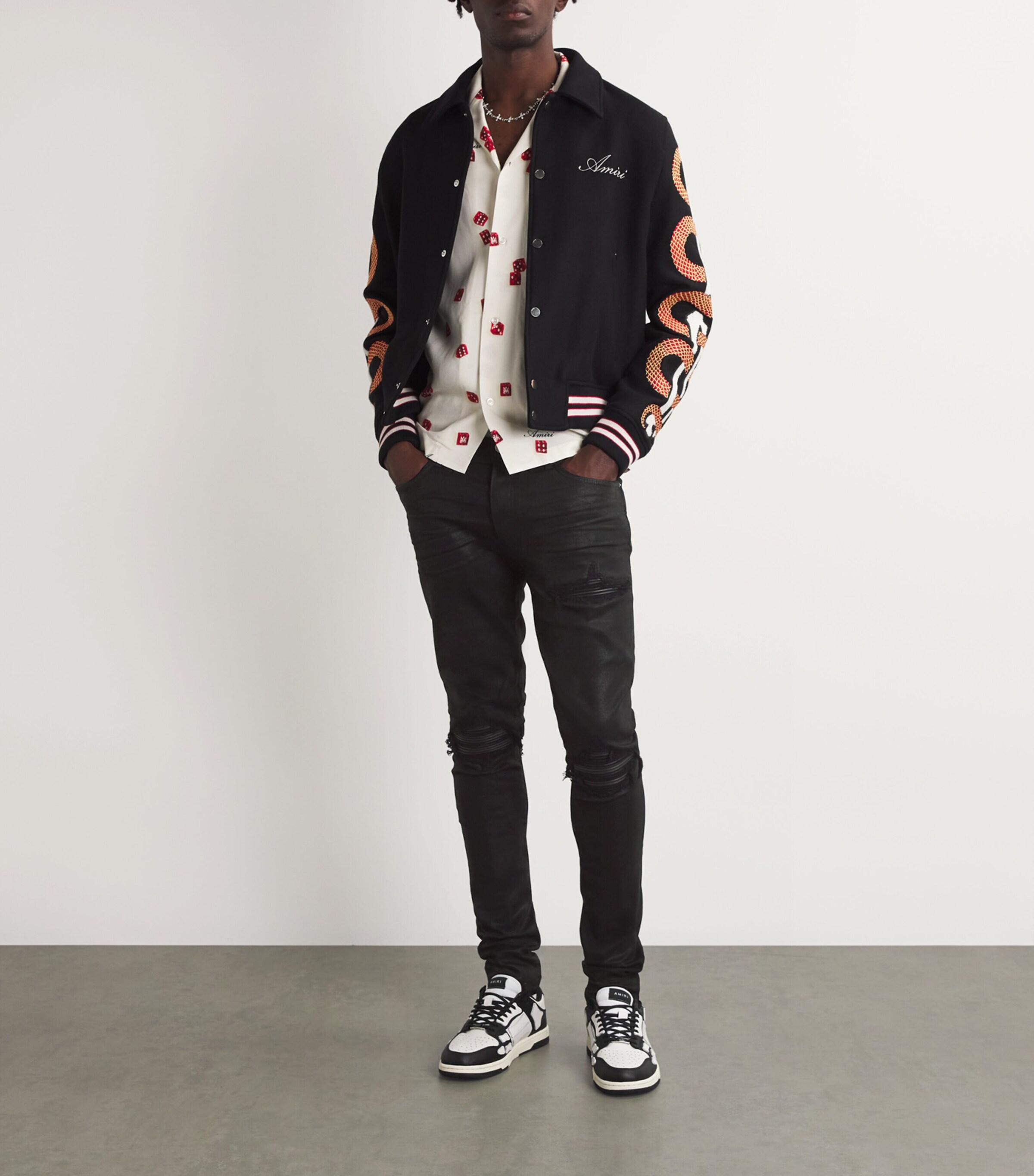 AMIRI Black Waxed MX1 Skinny Jeans | Harrods US