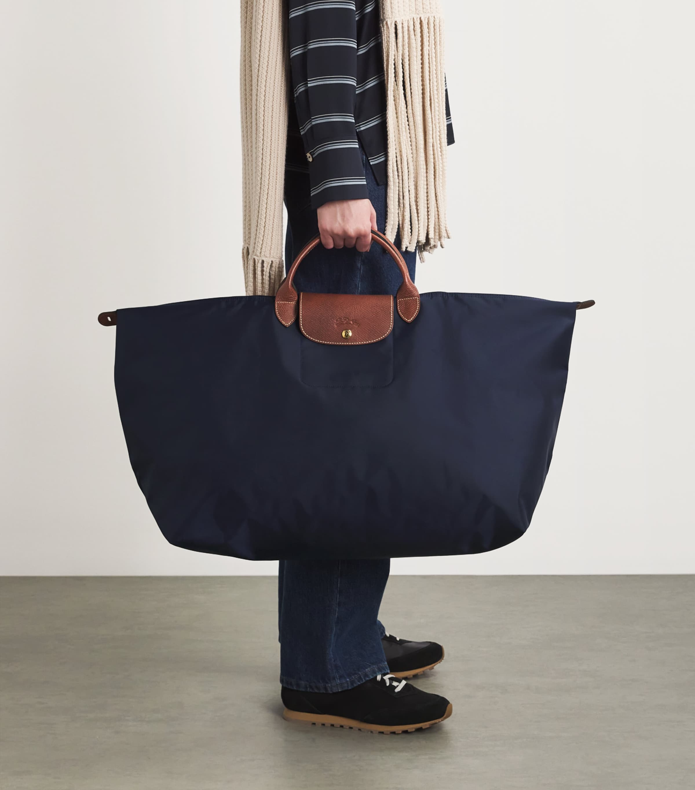 Longchamp Medium Le Pliage Original Travel Bag Navy Image 5