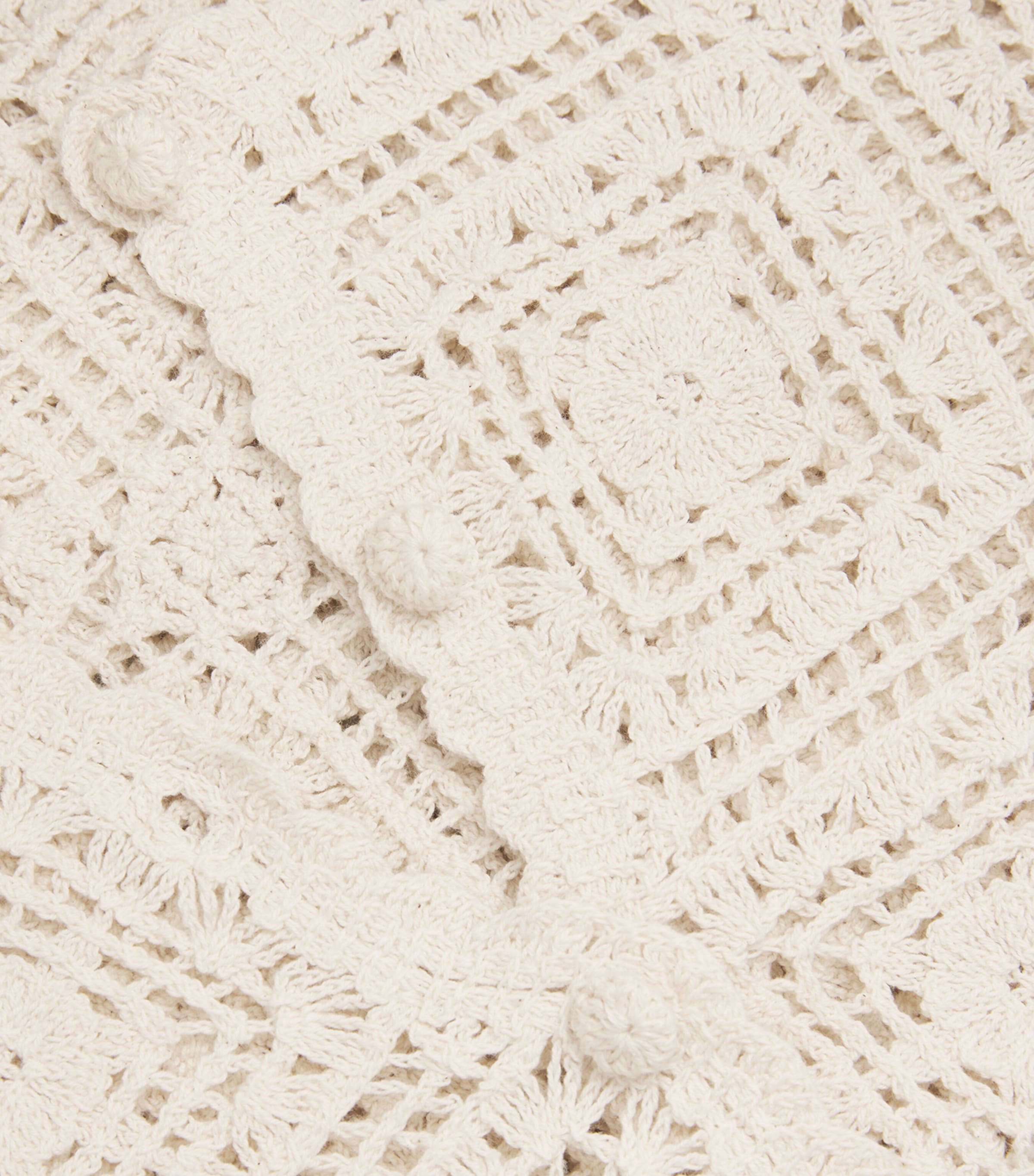 Cotton The Crochet Cardigan CREAM Image 5