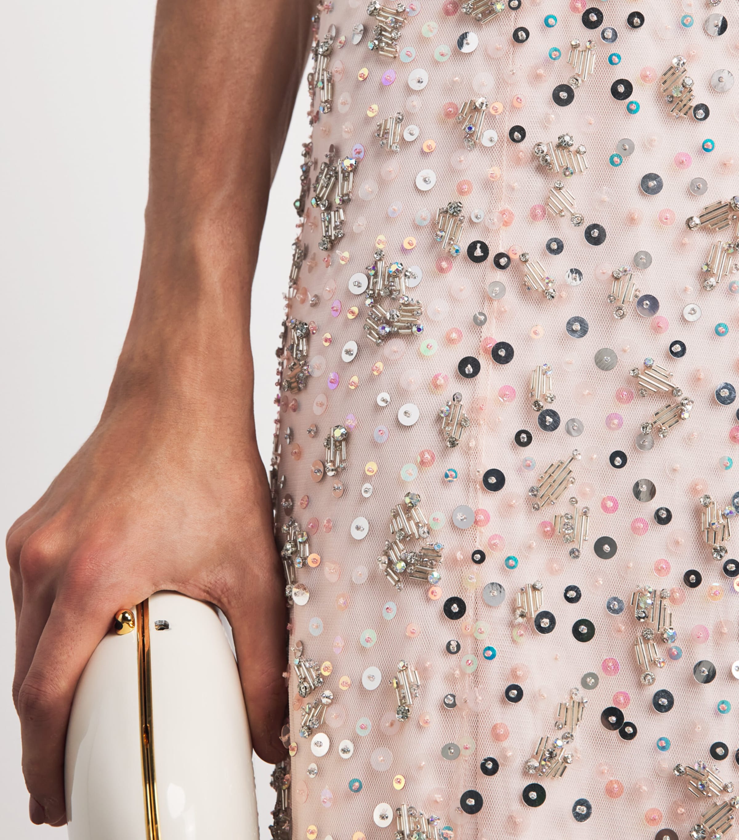 Jenny Packham Womens Embellished Orchid Maxi Dress Sugar Image 5