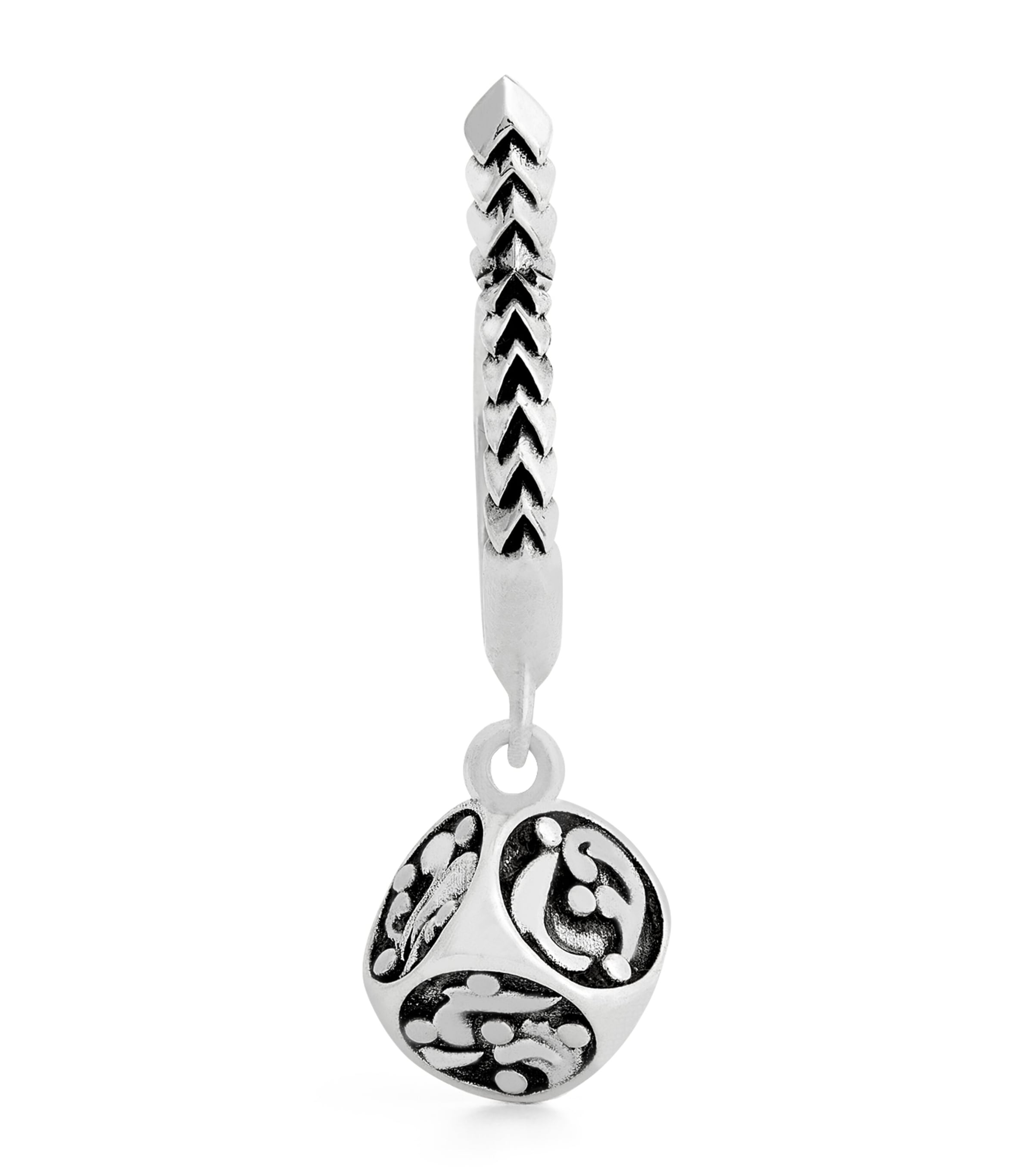 Emanuele Bicocchi Sterling Silver Arabesque Dice Single Earring