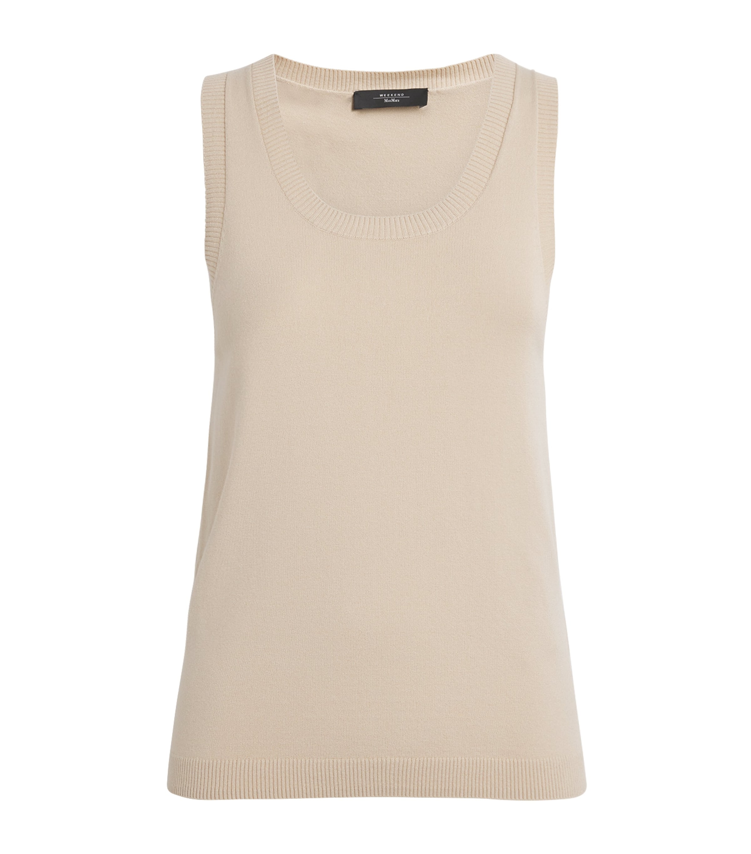Weekend Max Mara Knitted Tank Top In Sand