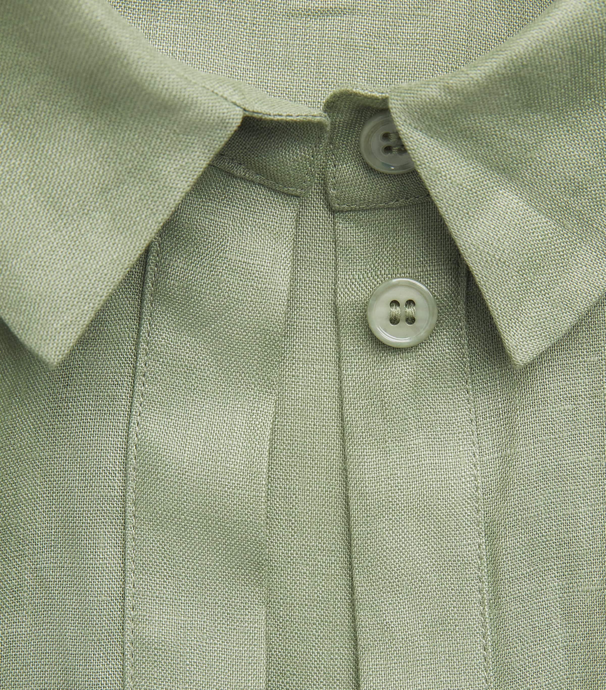 MM Womens Linen Boxy Shirt Sage Green Image 6