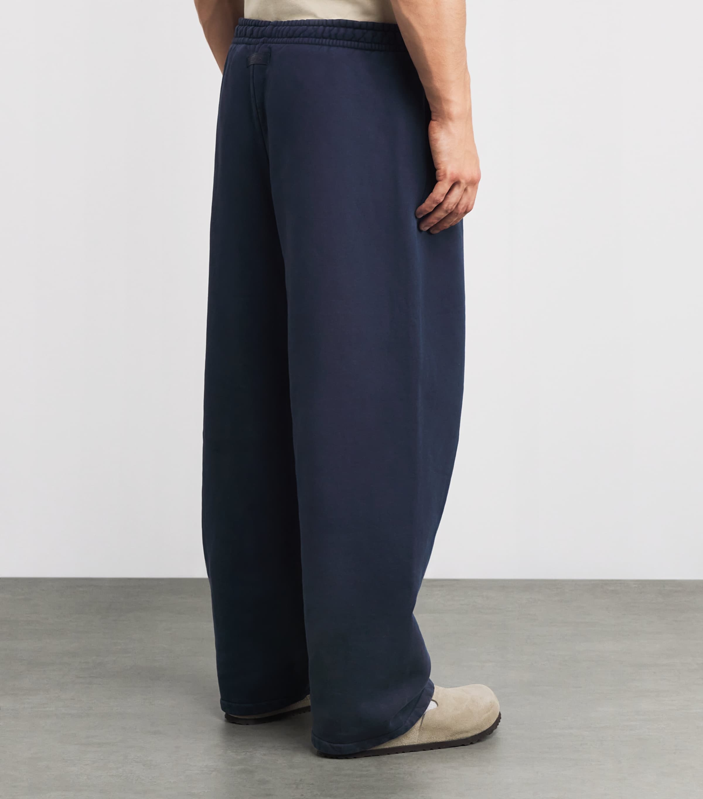 Cotton Fleece Cuffed Sweatpants NAVY Image 4