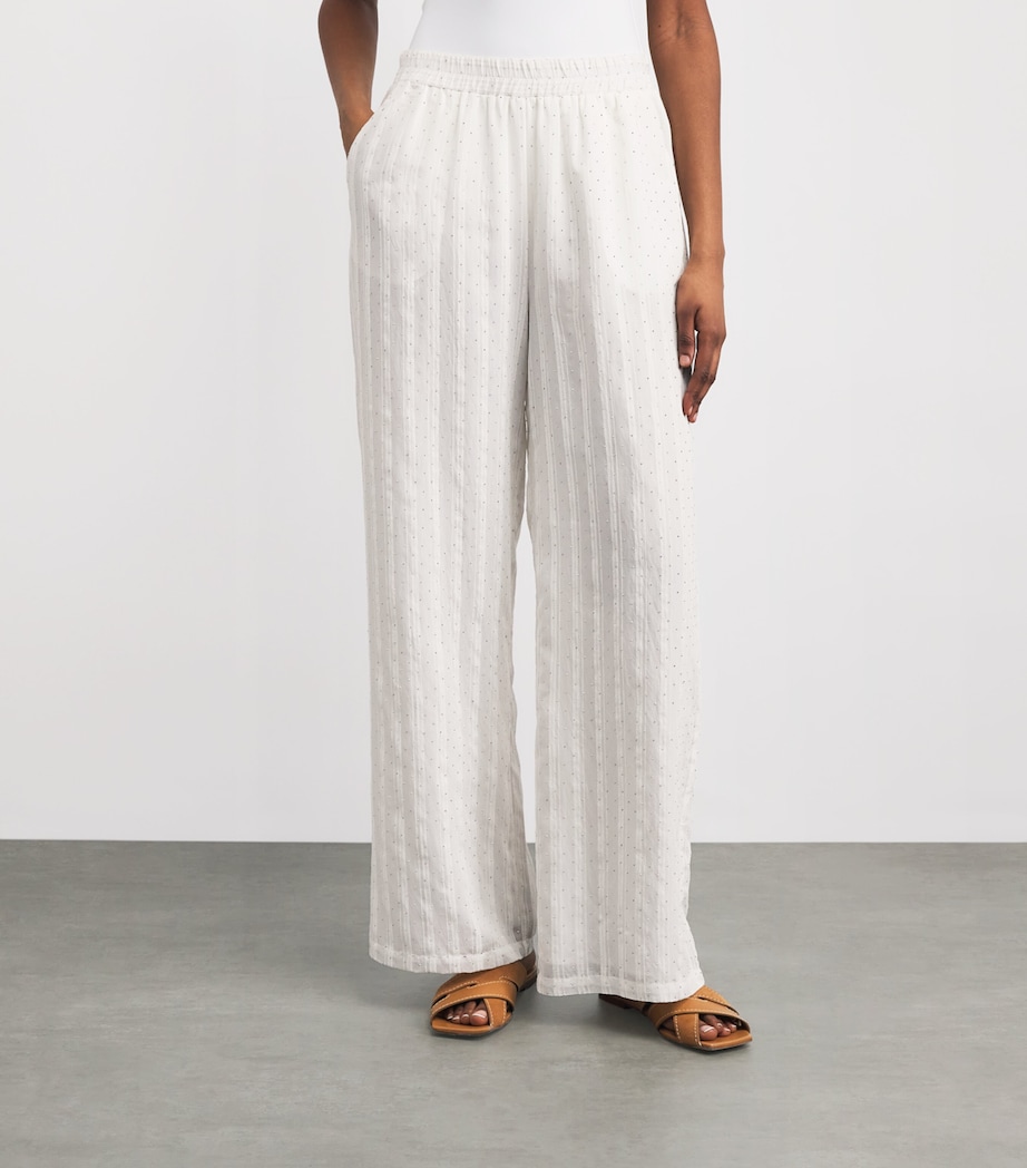 Melissa Odabash Womens Diamanté Trisha Trousers White Image 4