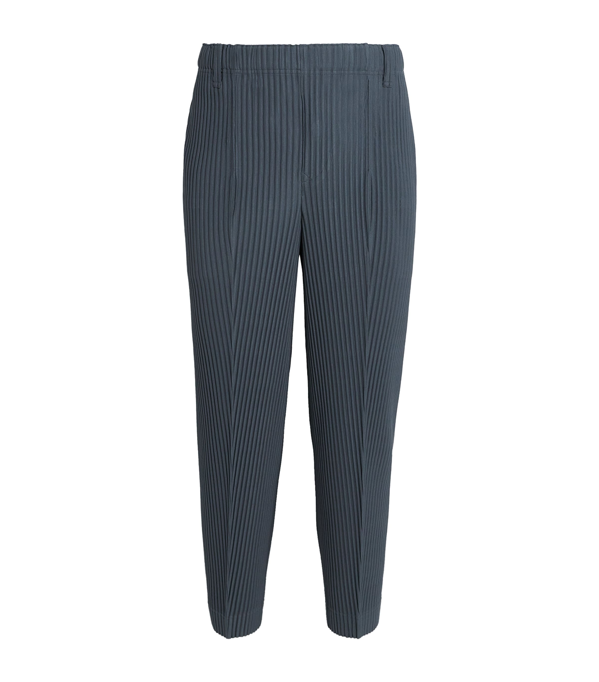 Homme Plissé Issey Miyake Mens Pleated Compleat Straight Trousers Chert Blue Image 1