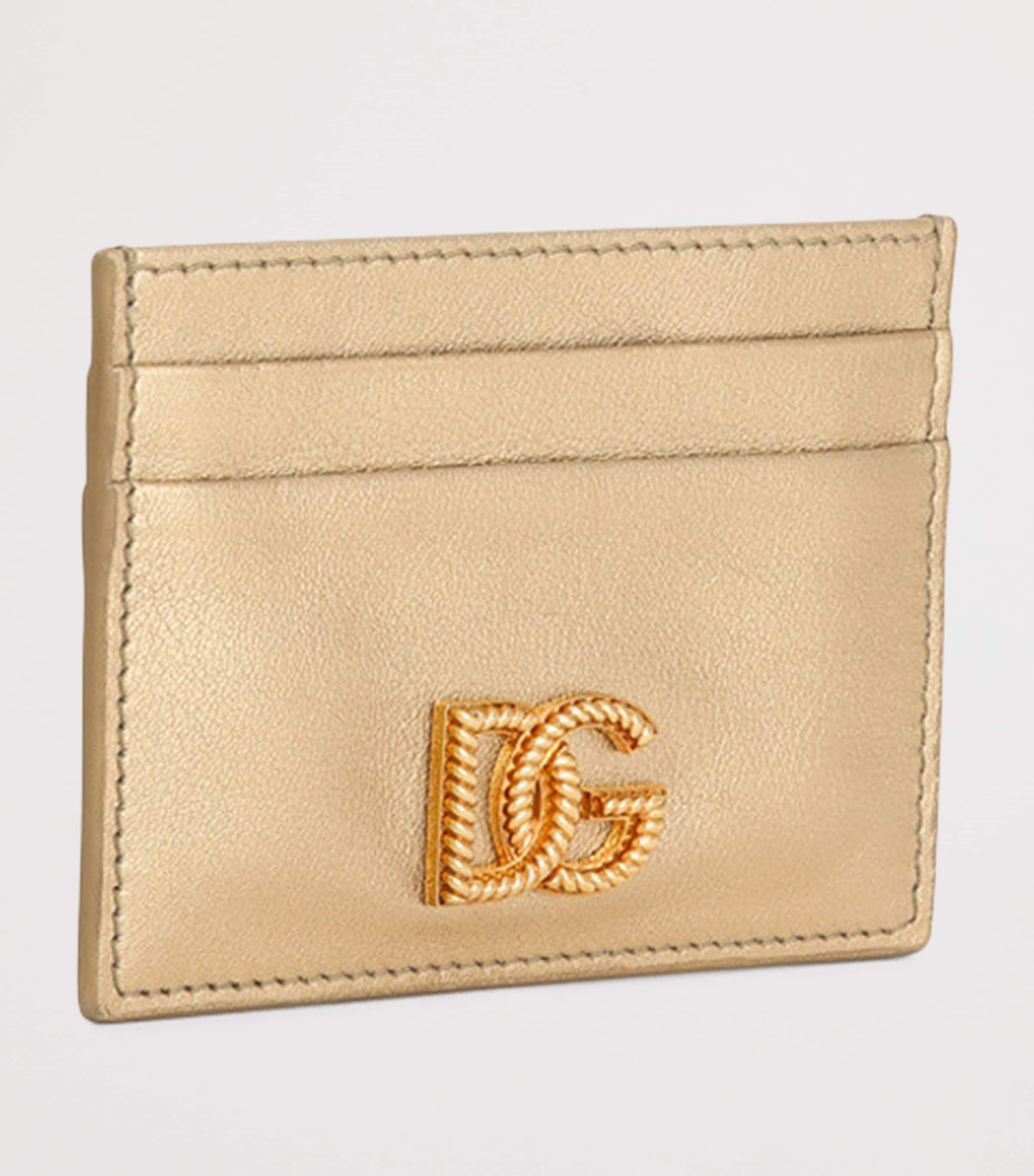 Laminated Calfskin Logo Card Holder 8H945-GOLD Image 2