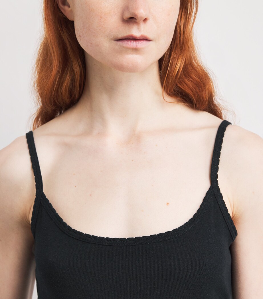 The Row Womens Denzel Cotton Tank Top Black Image 5