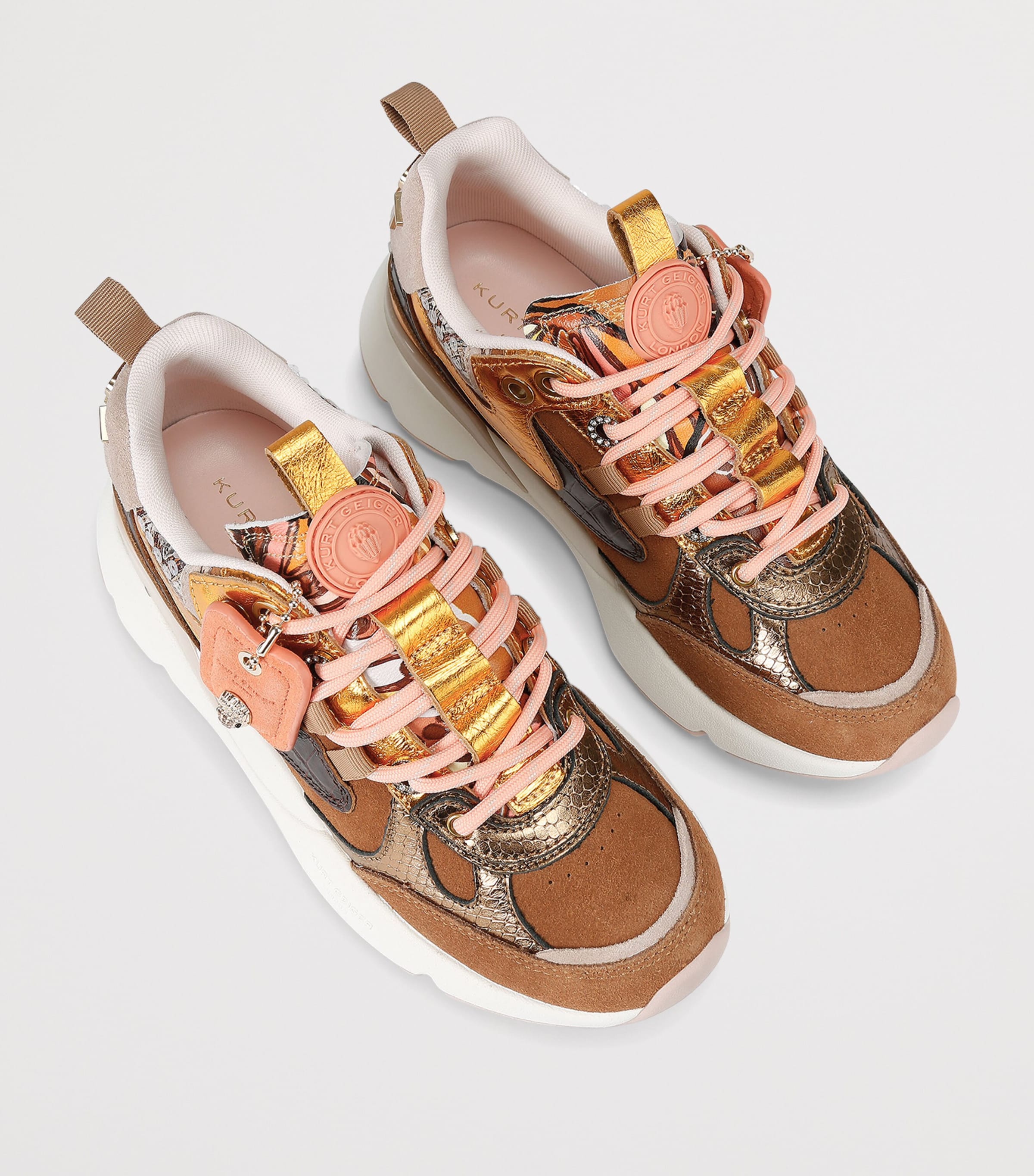 Kurt Geiger London Suede Kurt Runner Sneakers Brown/oth Image 4