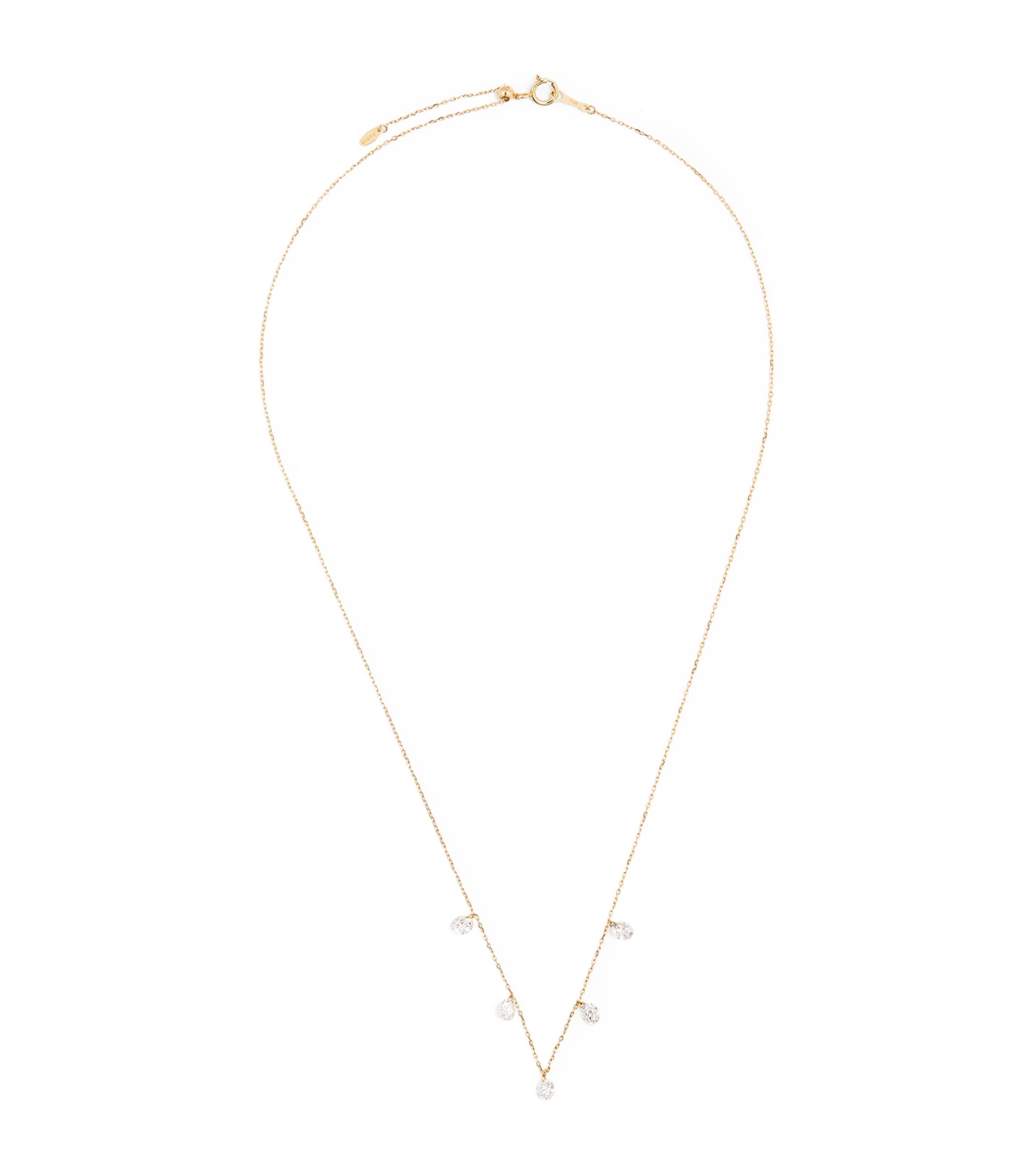 Persée Yellow Gold And Diamond 5-stone Danaé Necklace In Gold
