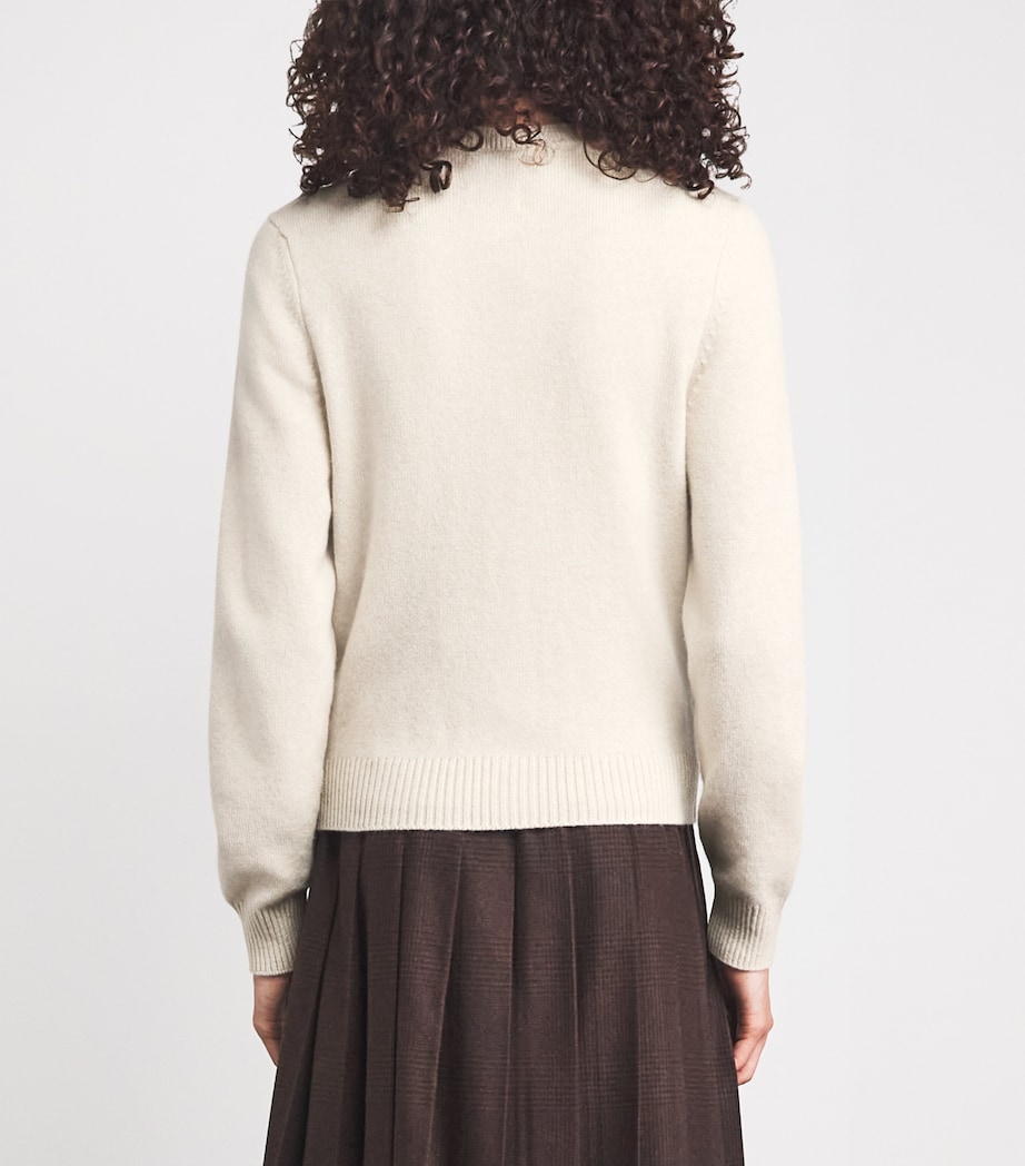 Barrie Womens Cashmere Thistle Cardigan Canvas Multi Image 5