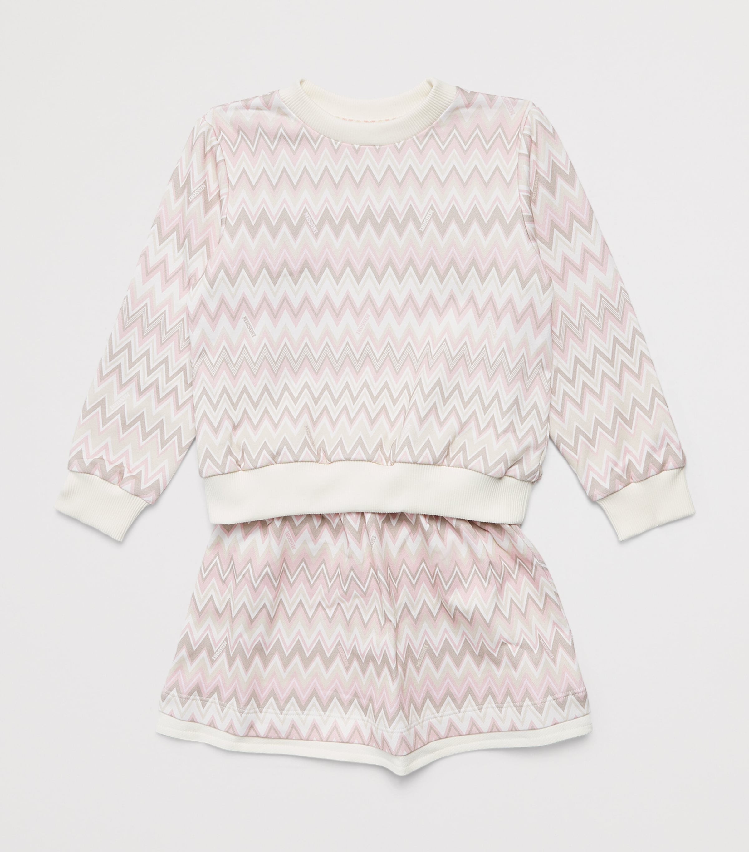 Missoni Kids Cotton Zigzag Skirt (4-14 Years) Rosa/beige Image 2