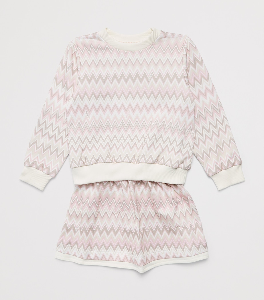 Missoni Kids Cotton Zigzag Skirt (4-14 Years) Rosa/beige Image 2