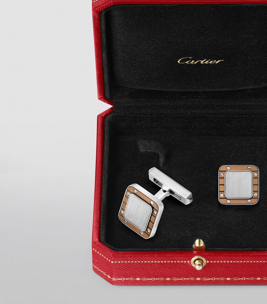 Sterling Silver Santos de Cartier Cufflinks SILVER Image 5