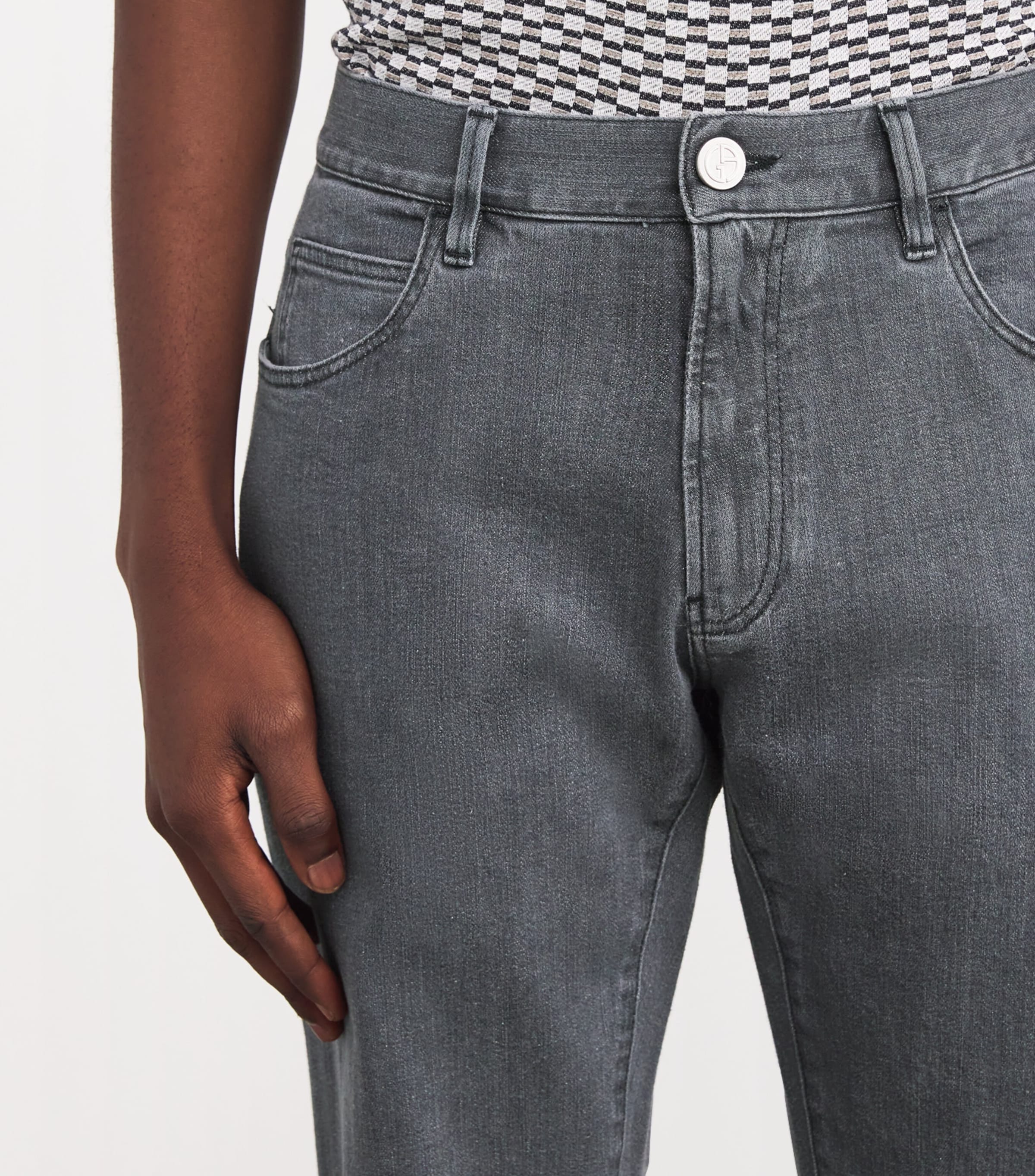 Stretch-Cotton Straight Jeans M8001 Image 6